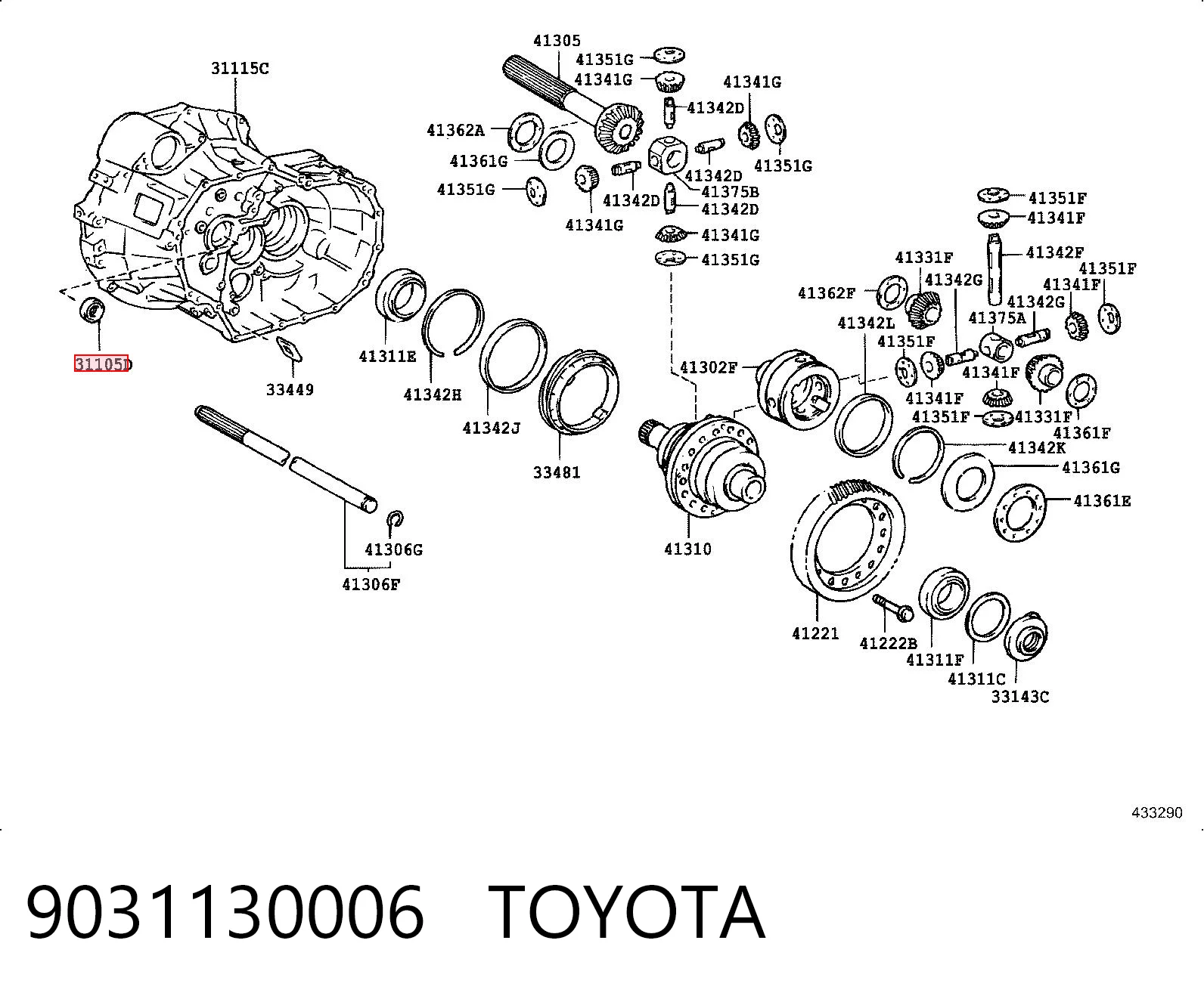 Сальник коленчатого вала Toyota Avensis II седан (T25) (2003 - 2008) цена, от 3.95 USD