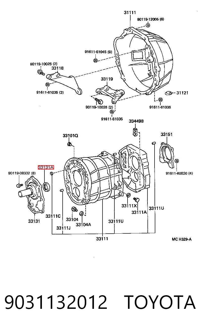 9031132012 Toyota Сальник АКПП/КПП входного/первичного вала