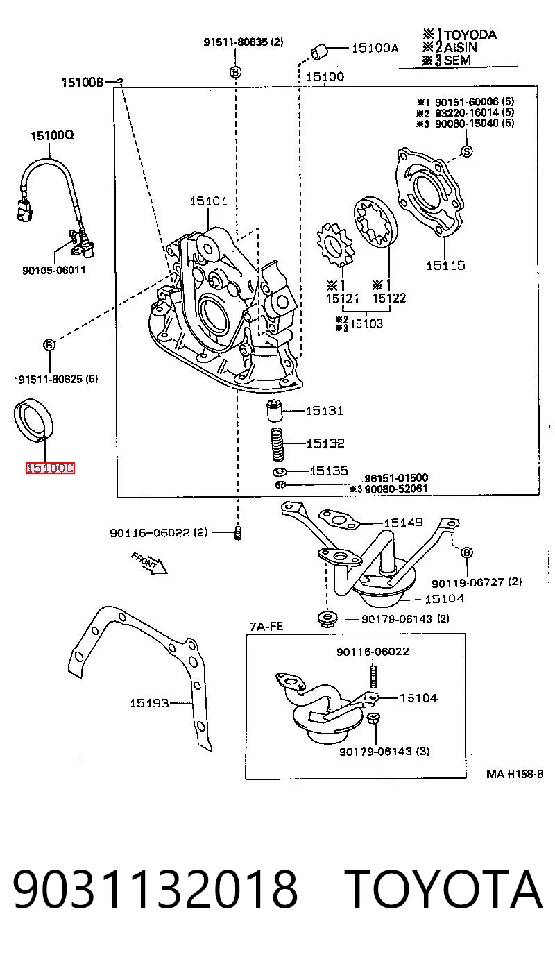 9031132018 NIPPON MOTORS Сальник коленвала двигателя, передний