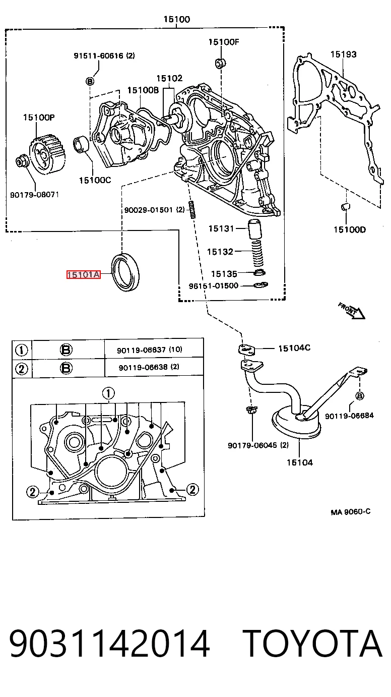 Сальник коленчатого вала Lexus IS седан (E2) (2005 - 2013) цена, от 5.00 USD