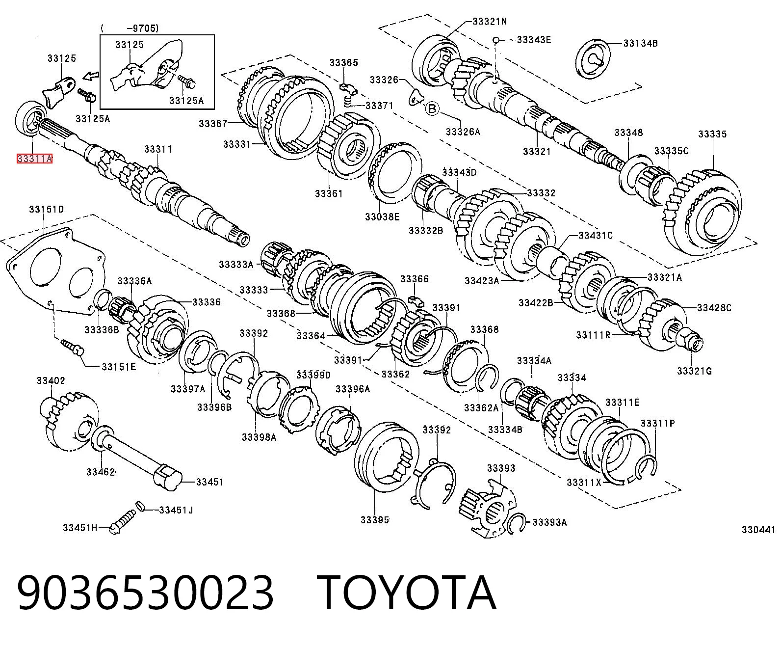 Подшипник первичного вала КПП Toyota Previa ACR3