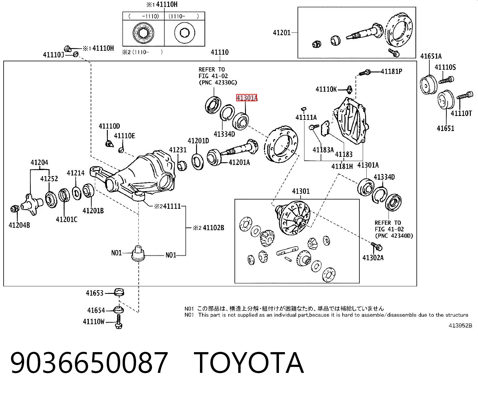9036650087 Toyota