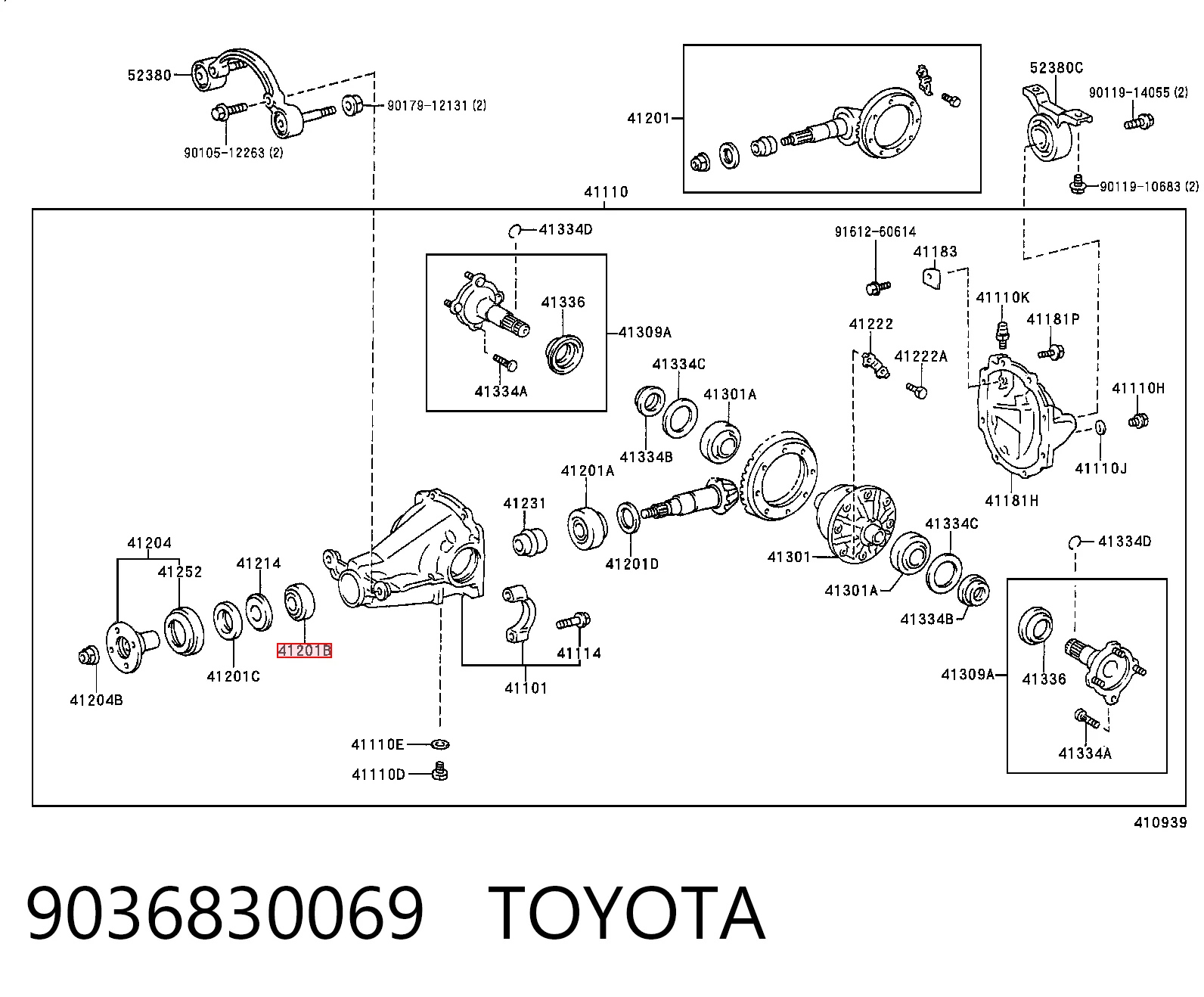9036830069 Daihatsu Подшипник хвостовика заднего моста, наружный