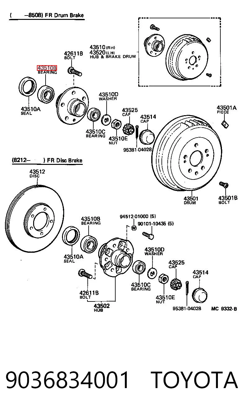 Подшипник ступицы колеса Chrysler MB633086 цена, от 9.32 USD