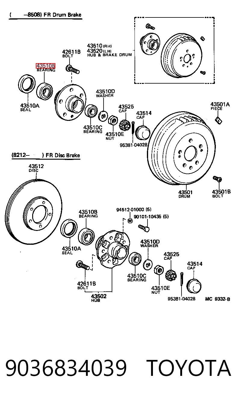 Купить MB633086 Chrysler Подшипник ступицы передней внутренний