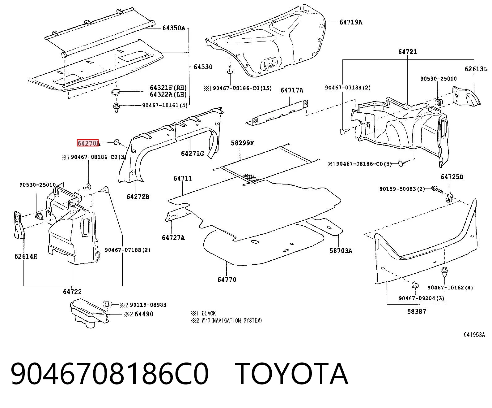 9046708186C0 Toyota Клип крепления подкрылка переднего крыла