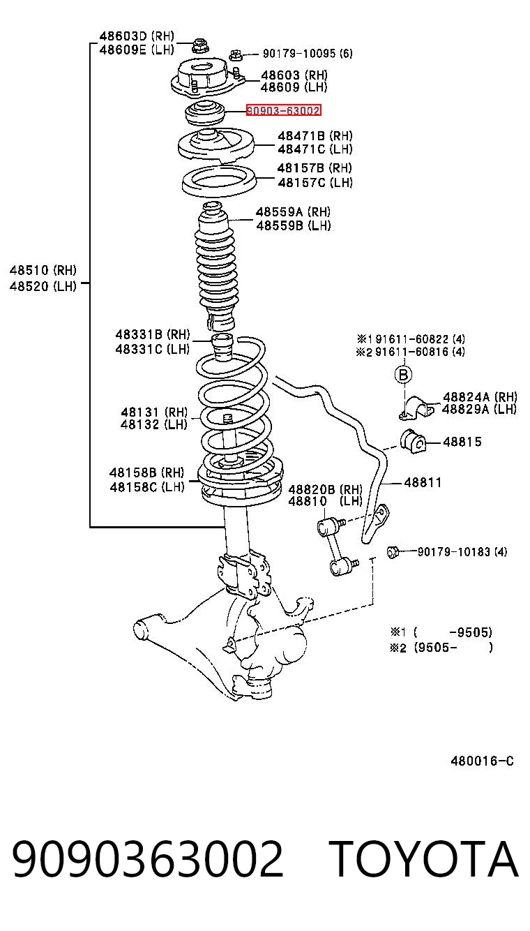 9090363002 Toyota Подшипник верхней опоры