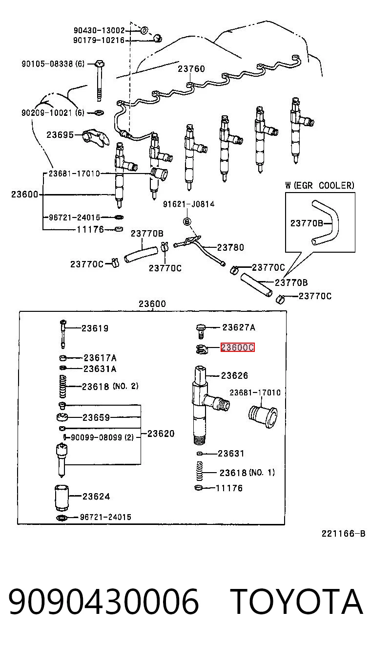 Уплотнитель форсунок Toyota Land Cruiser 100 внедорожник (J10) (1998 - 2005) цена, от 2.77 USD