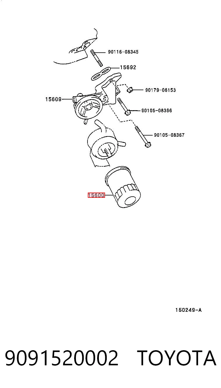 9091520002 Toyota Масляный фильтр двигателя