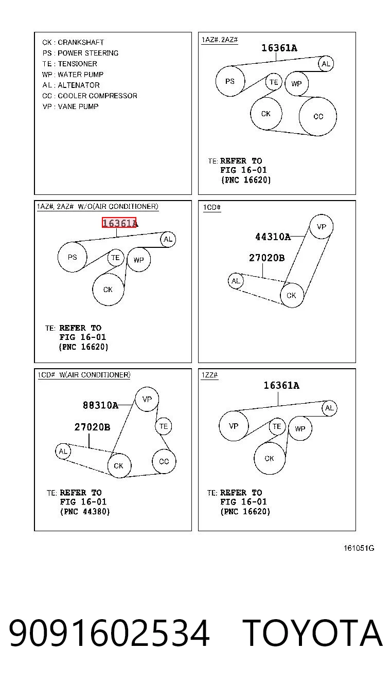 9091602534 Toyota Поликлиновый ремень