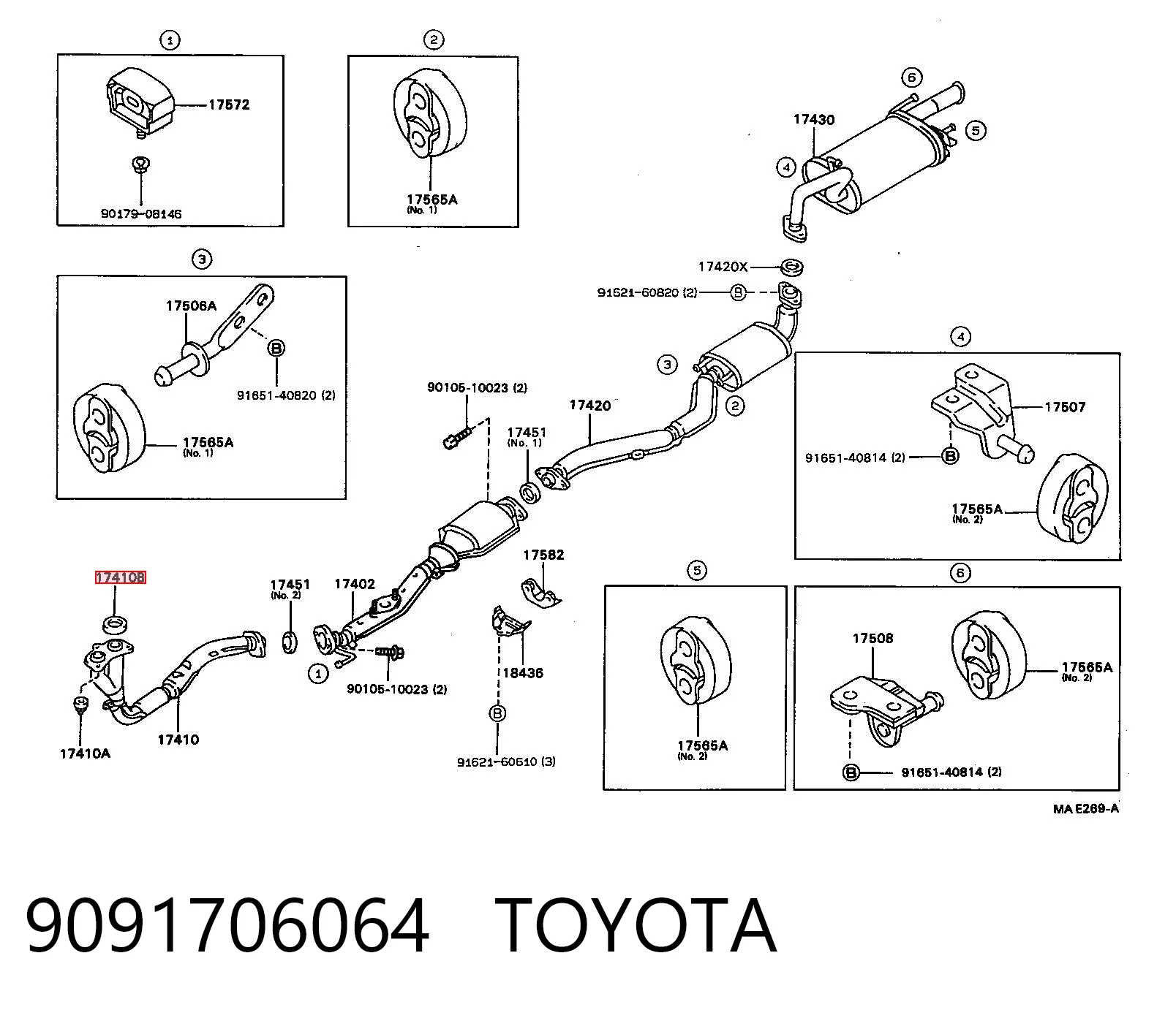 9091706064 Toyota Прокладка штанов