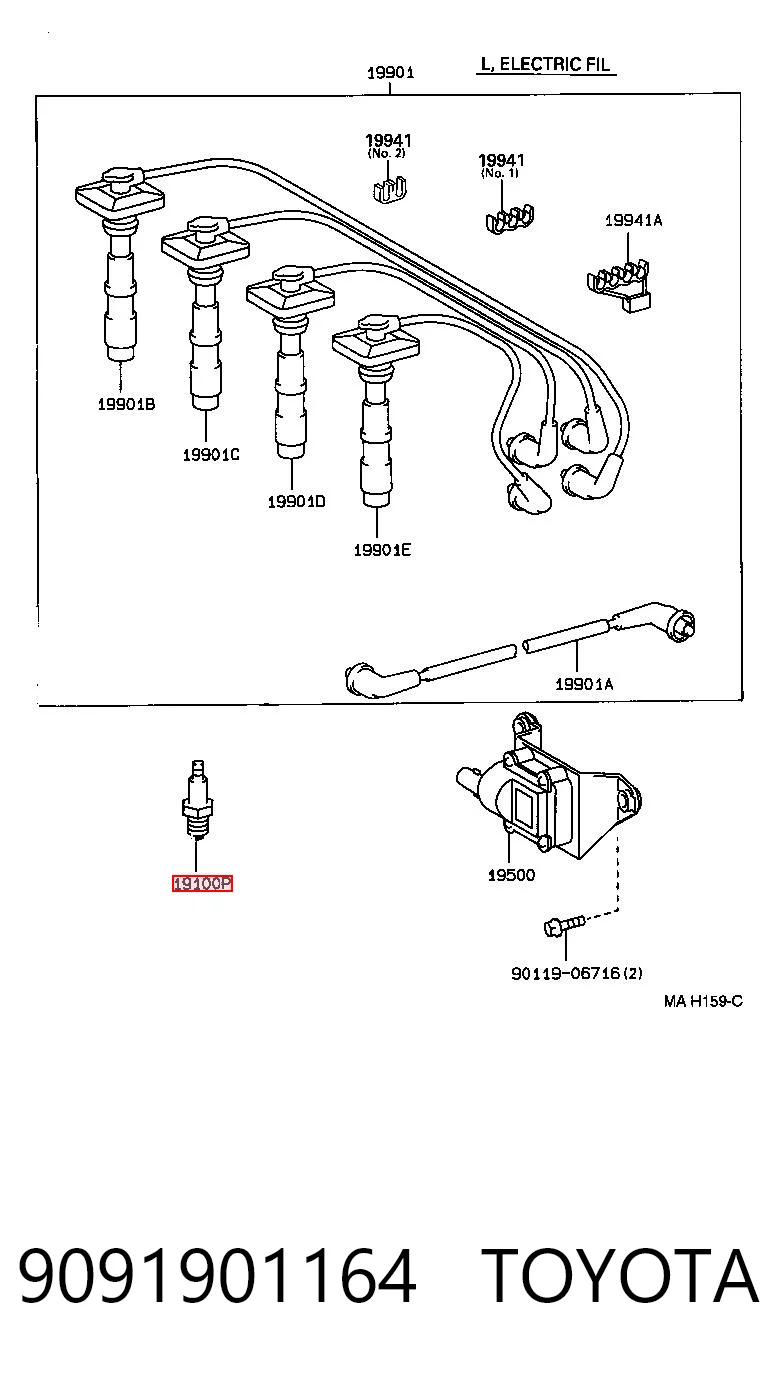 9091901164 Toyota Свечи зажигания