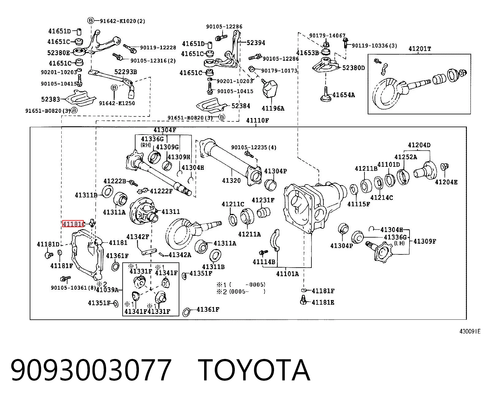 9093003077 Toyota 