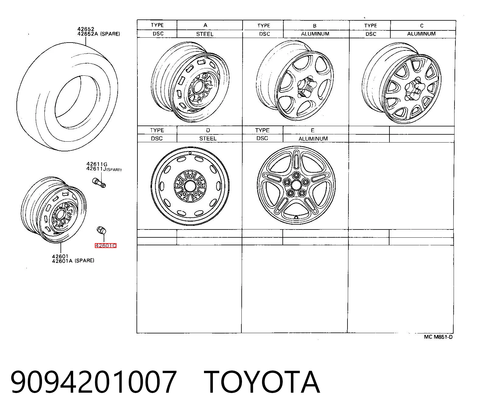 Гайка крепления колеса TYB 5295111210 цена, от 1.27 USD