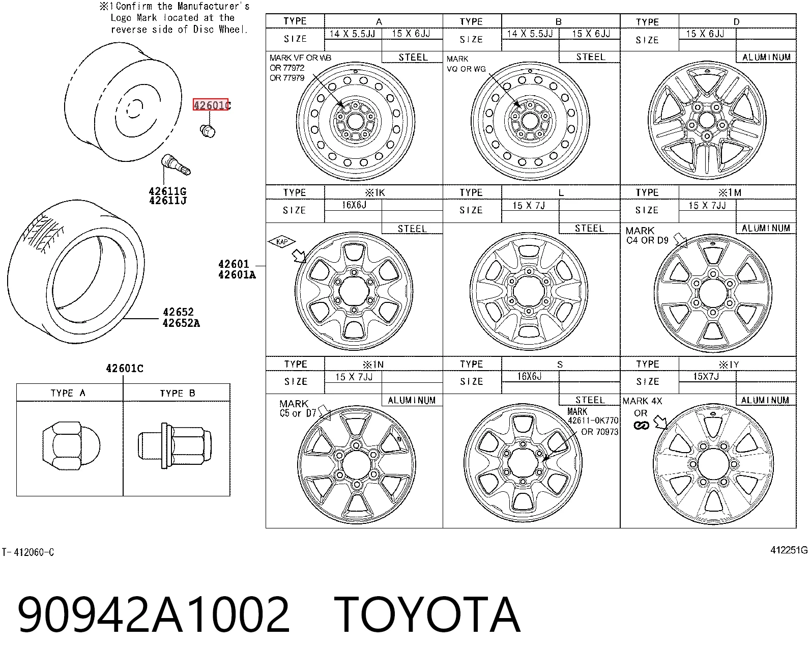 Гайка колеса на Toyota Land Cruiser 80 J8
