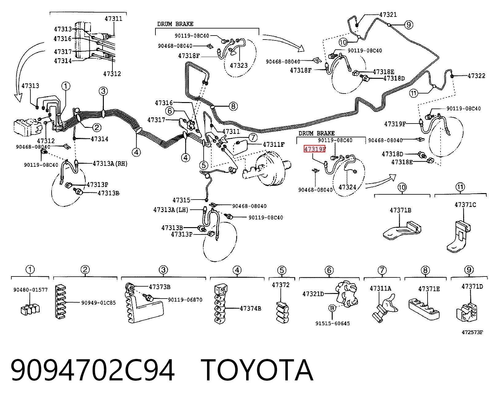 PHD2079 TRW Шланг тормозной задний левый