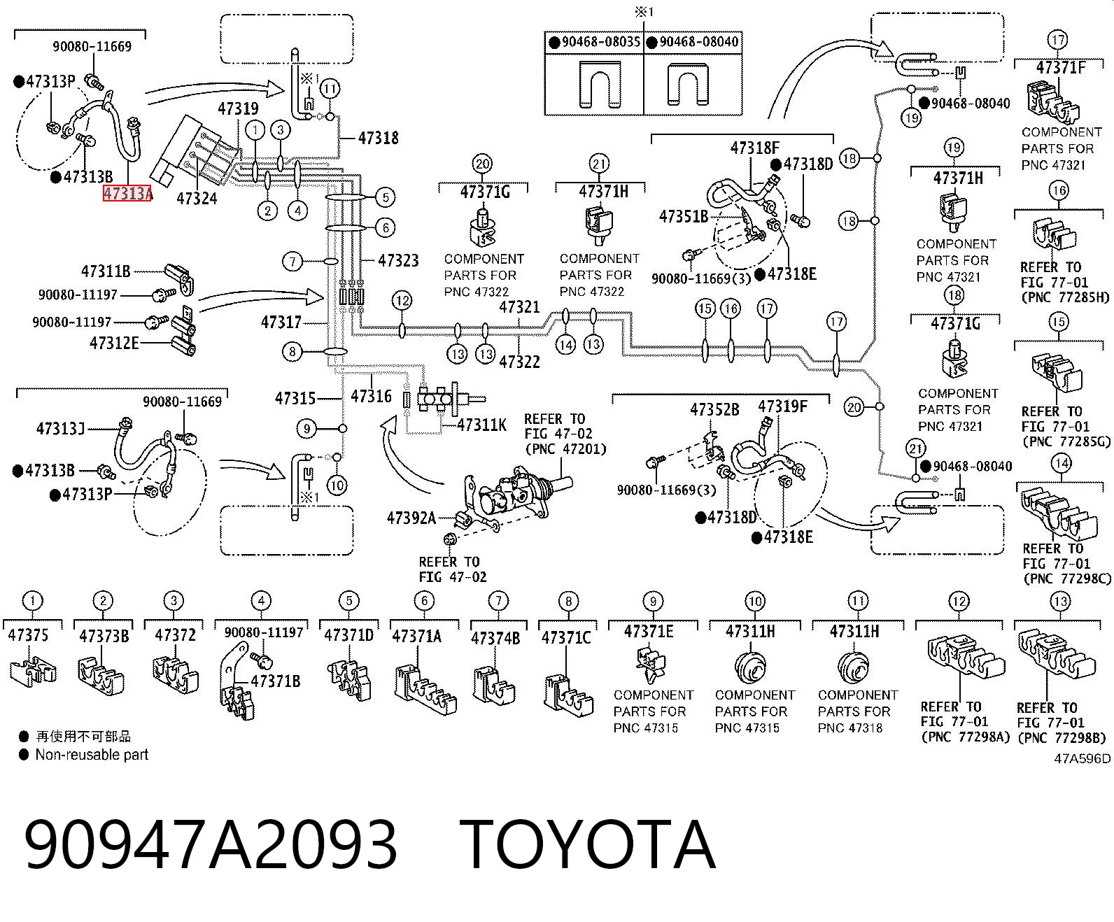 90947A2093 Toyota 