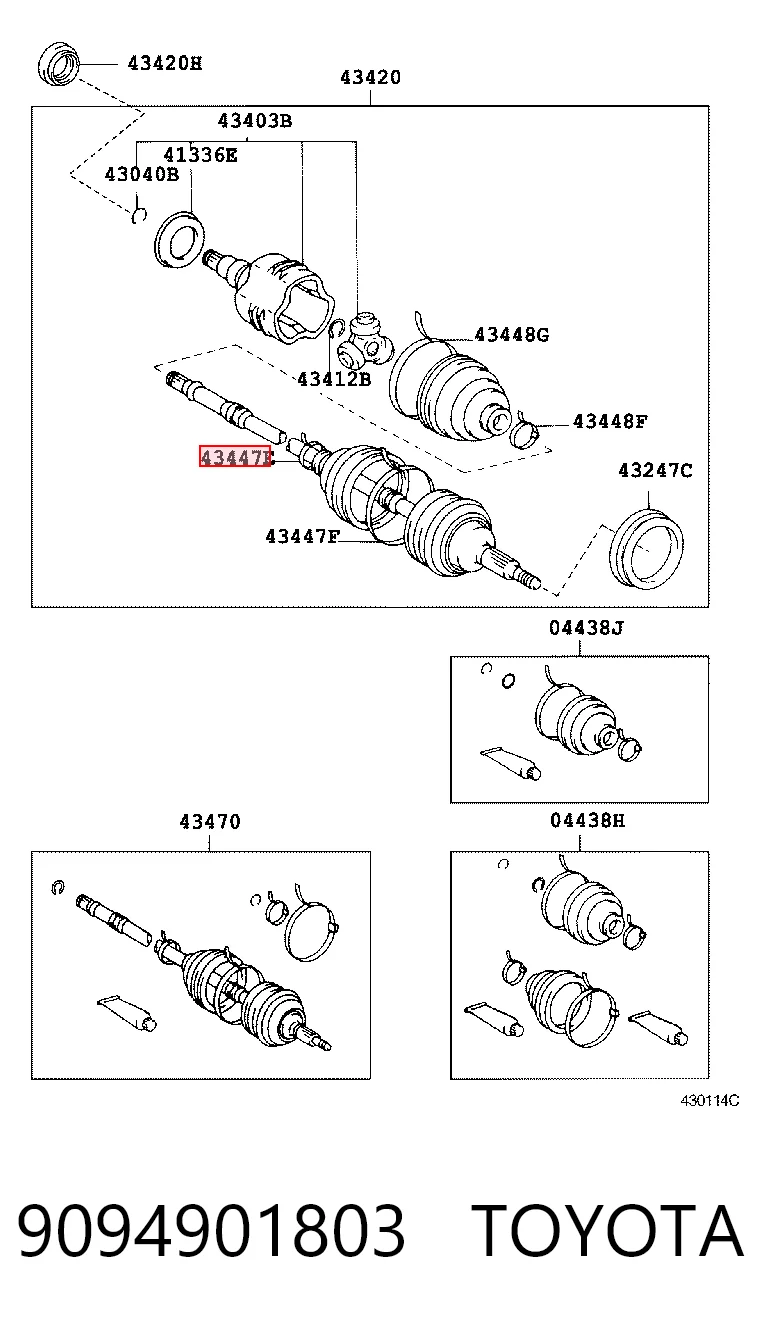 9094901803 Toyota Хомут пыльника ШРУСа, универсальный