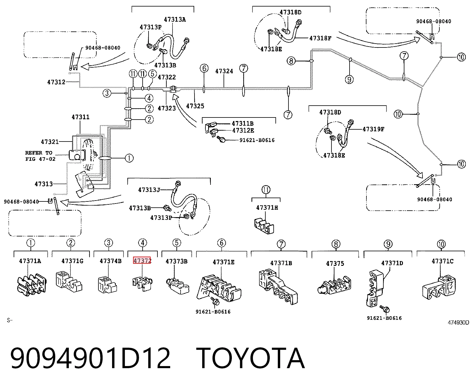 9094901D12 Toyota