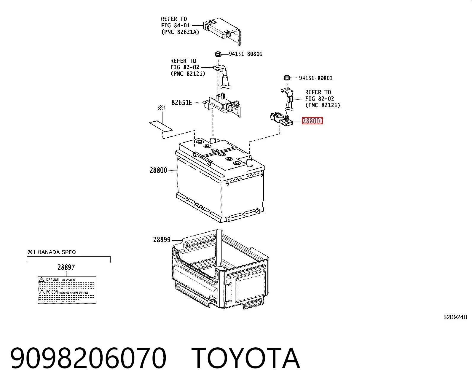 9098206070 Toyota Клемма для АКБ