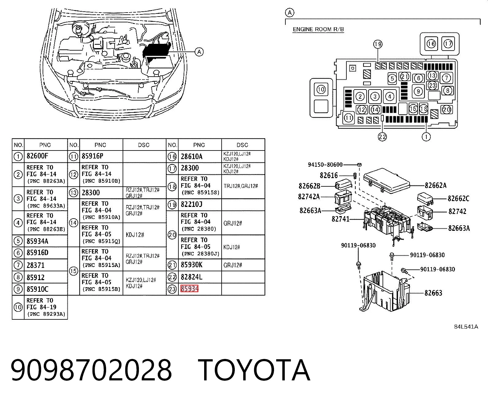 9098702028 Toyota Реле противотуманной фары