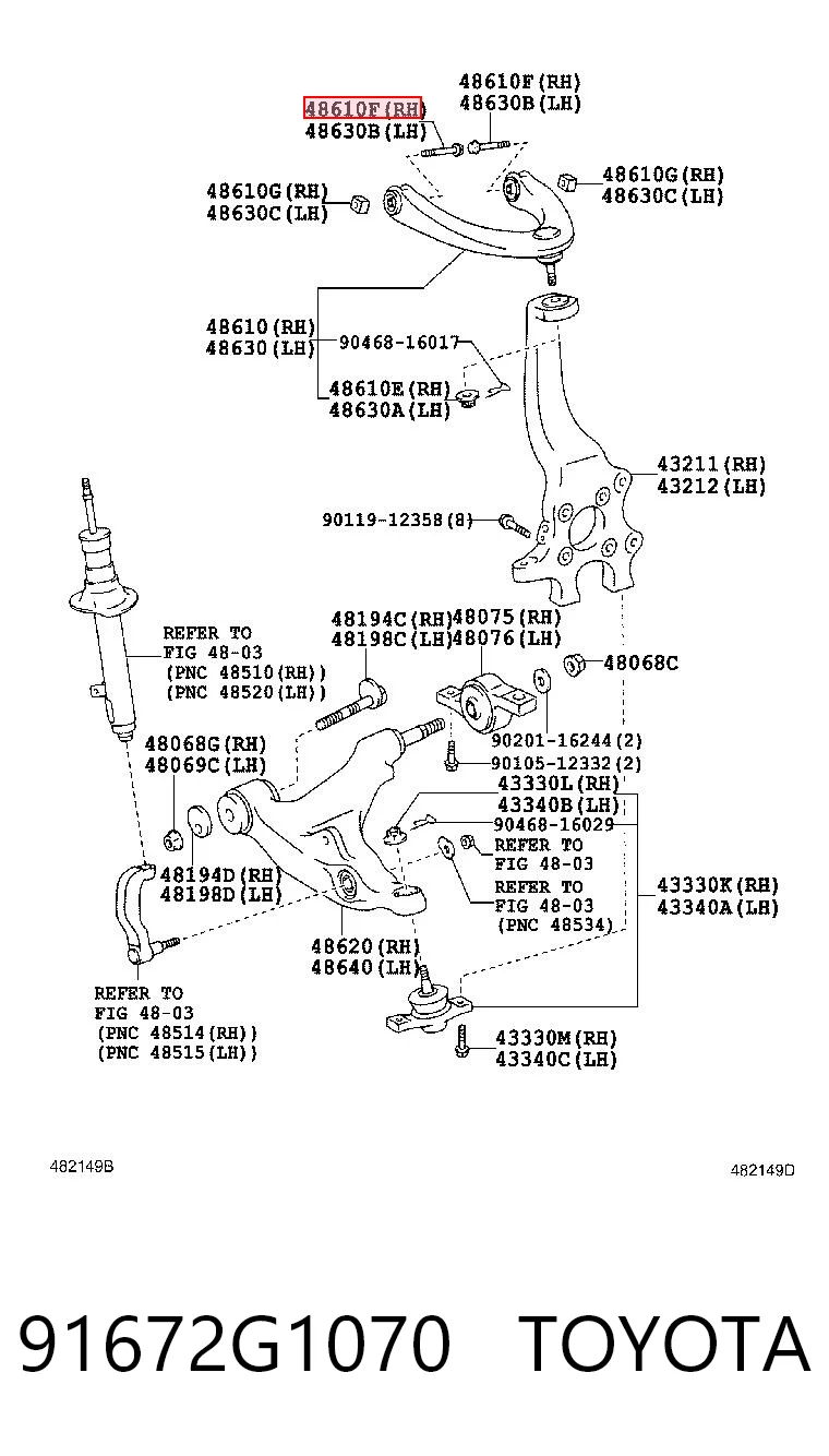 91672G1070 Toyota