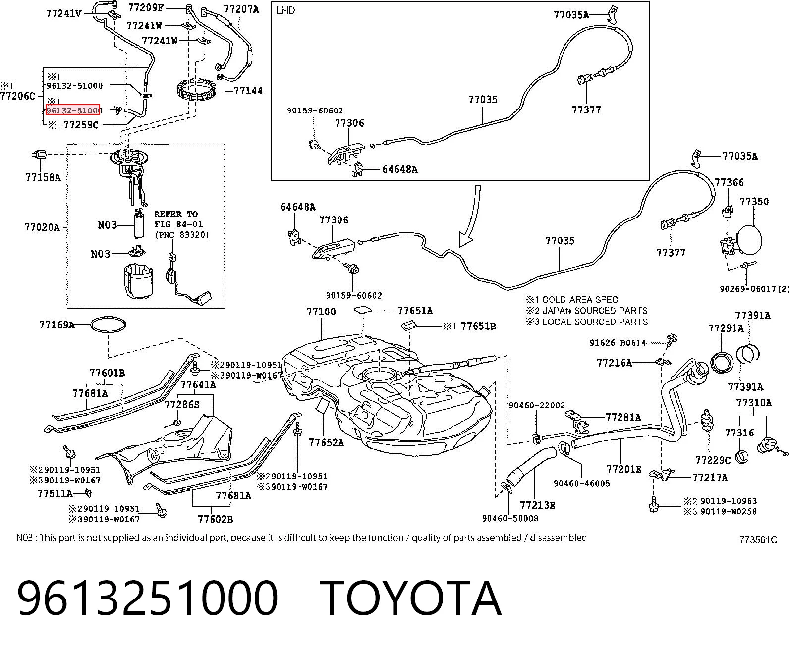 9613251000 Toyota