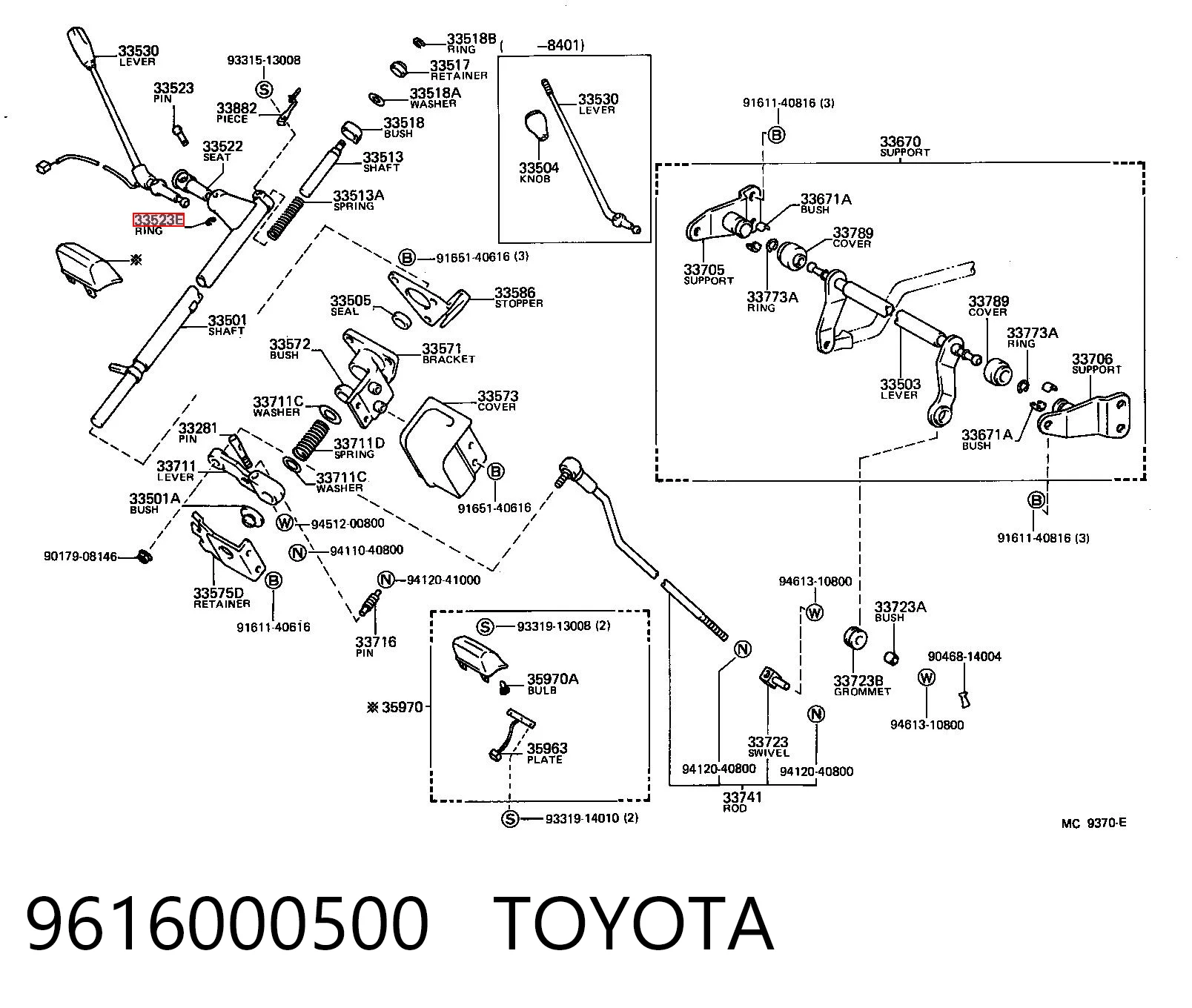 9616000500 Toyota