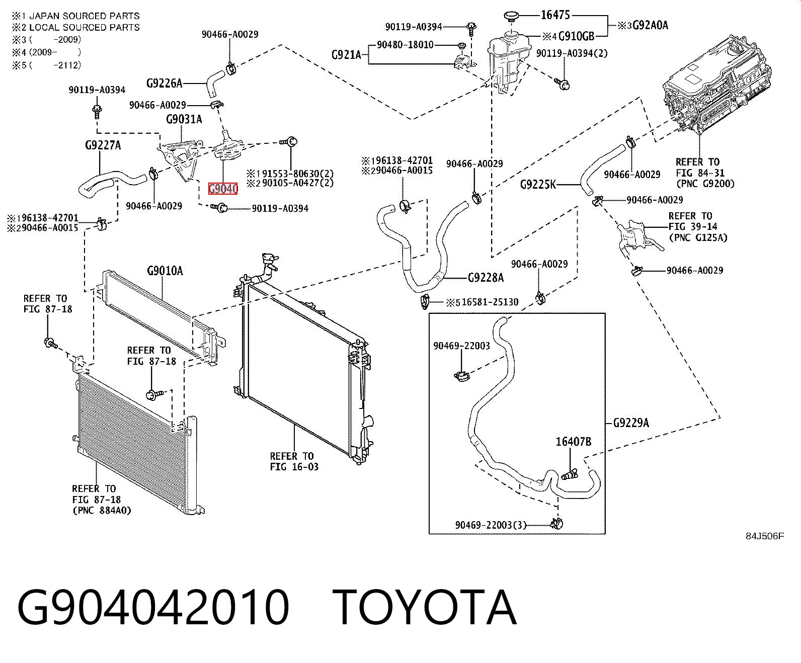 G904042010 Toyota Водяной насос охлаждения электрический дополнительный