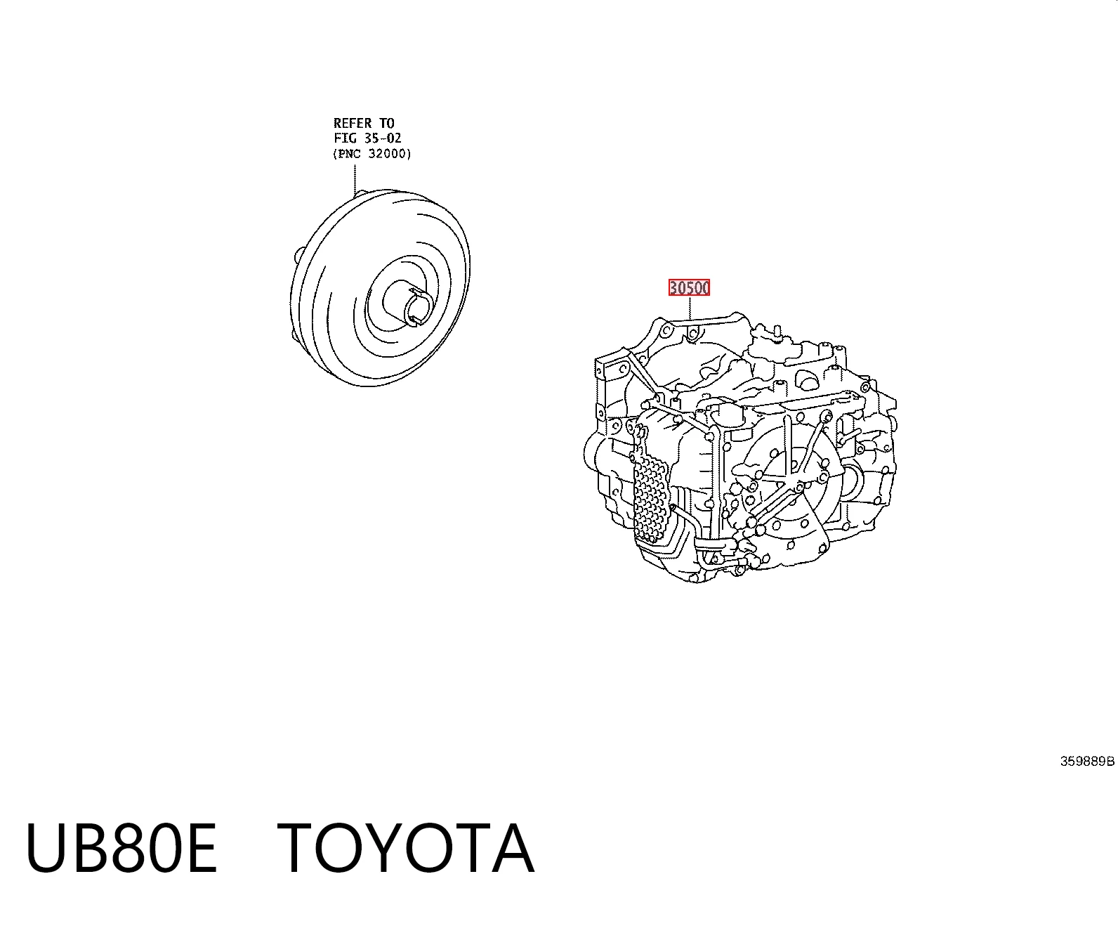 UB80E Toyota Автоматическая коробка передач