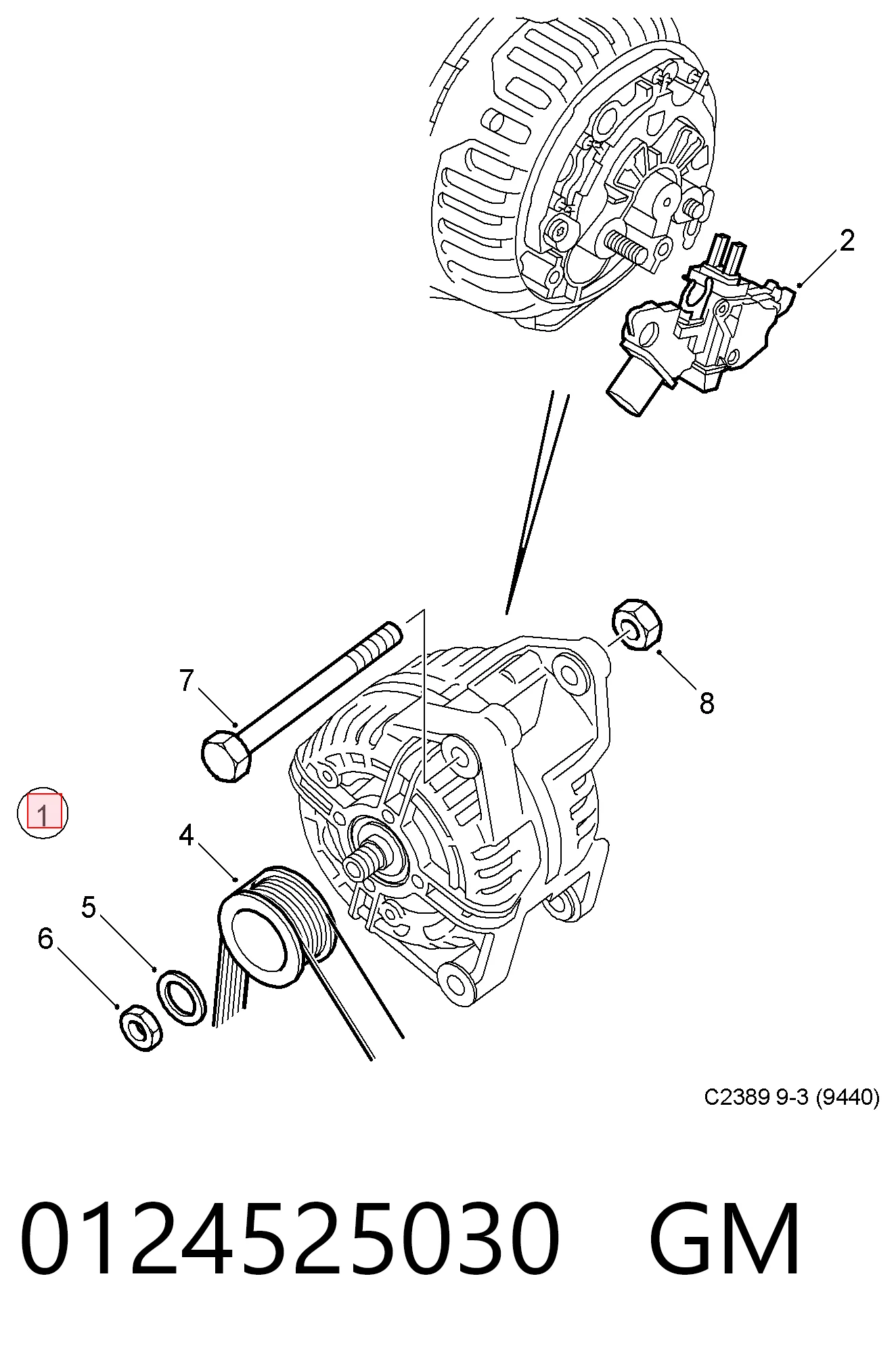 Генератор автомобиля Peugeot/Citroen 93174497