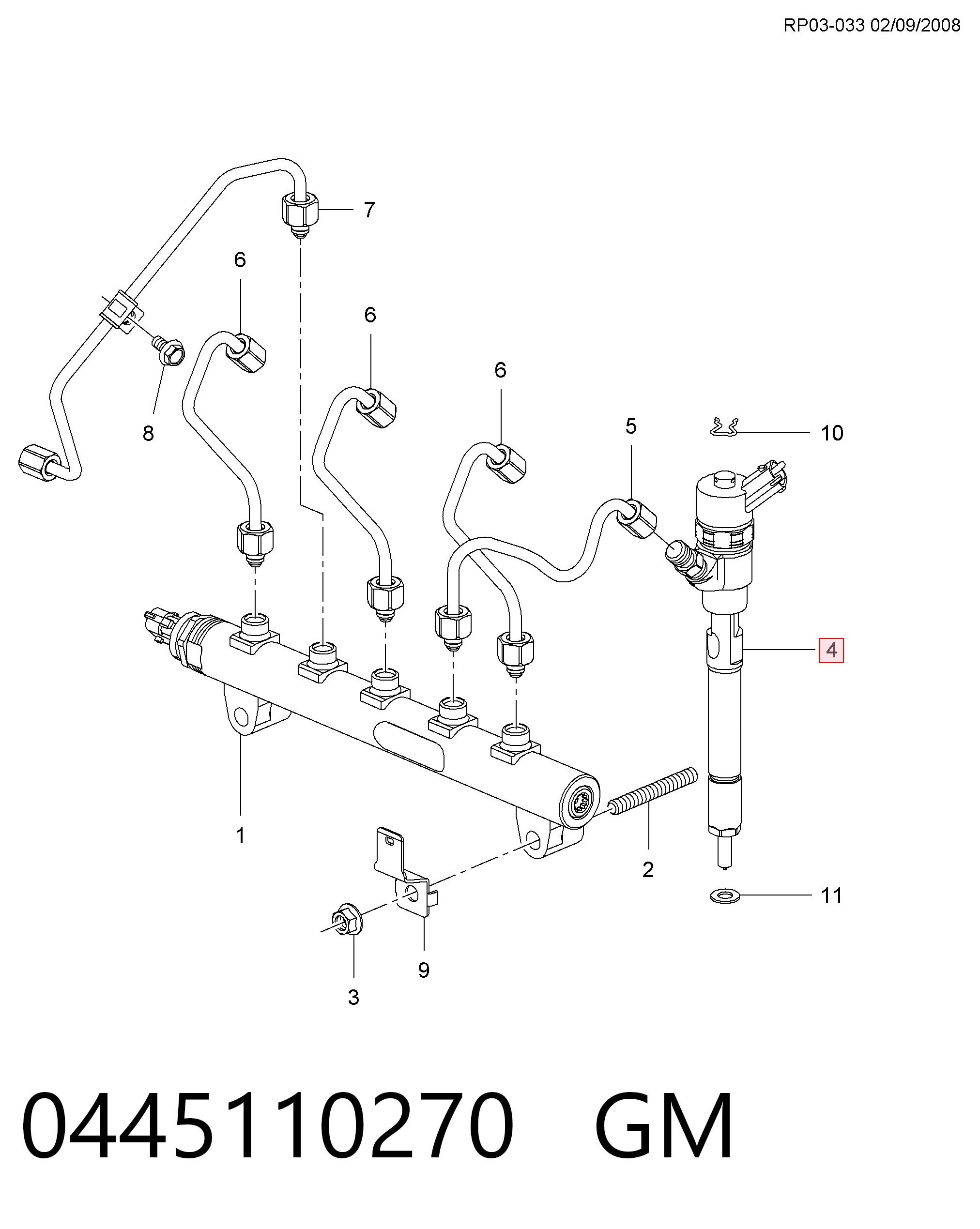 Топливные форсунки на Chevrolet Lacetti  J200