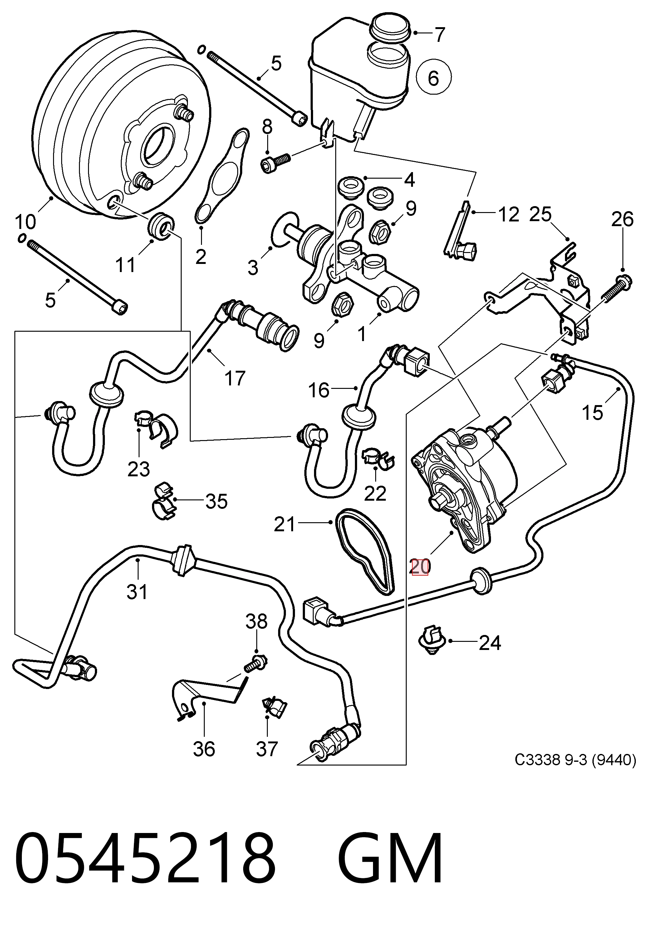 Купить 55221325 Chrysler Вакуумный насос