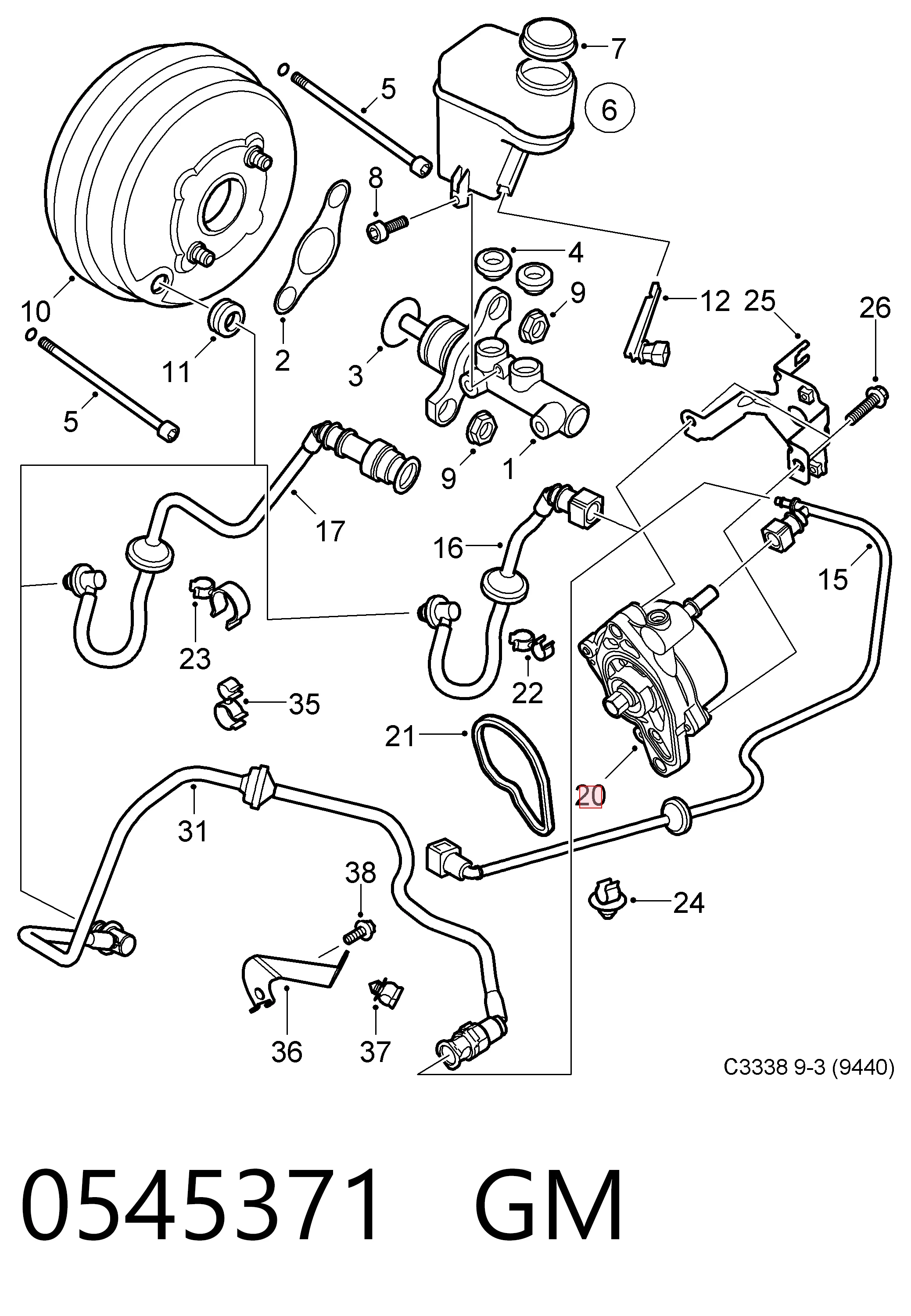 Вакуумный насос 55221325 Chrysler