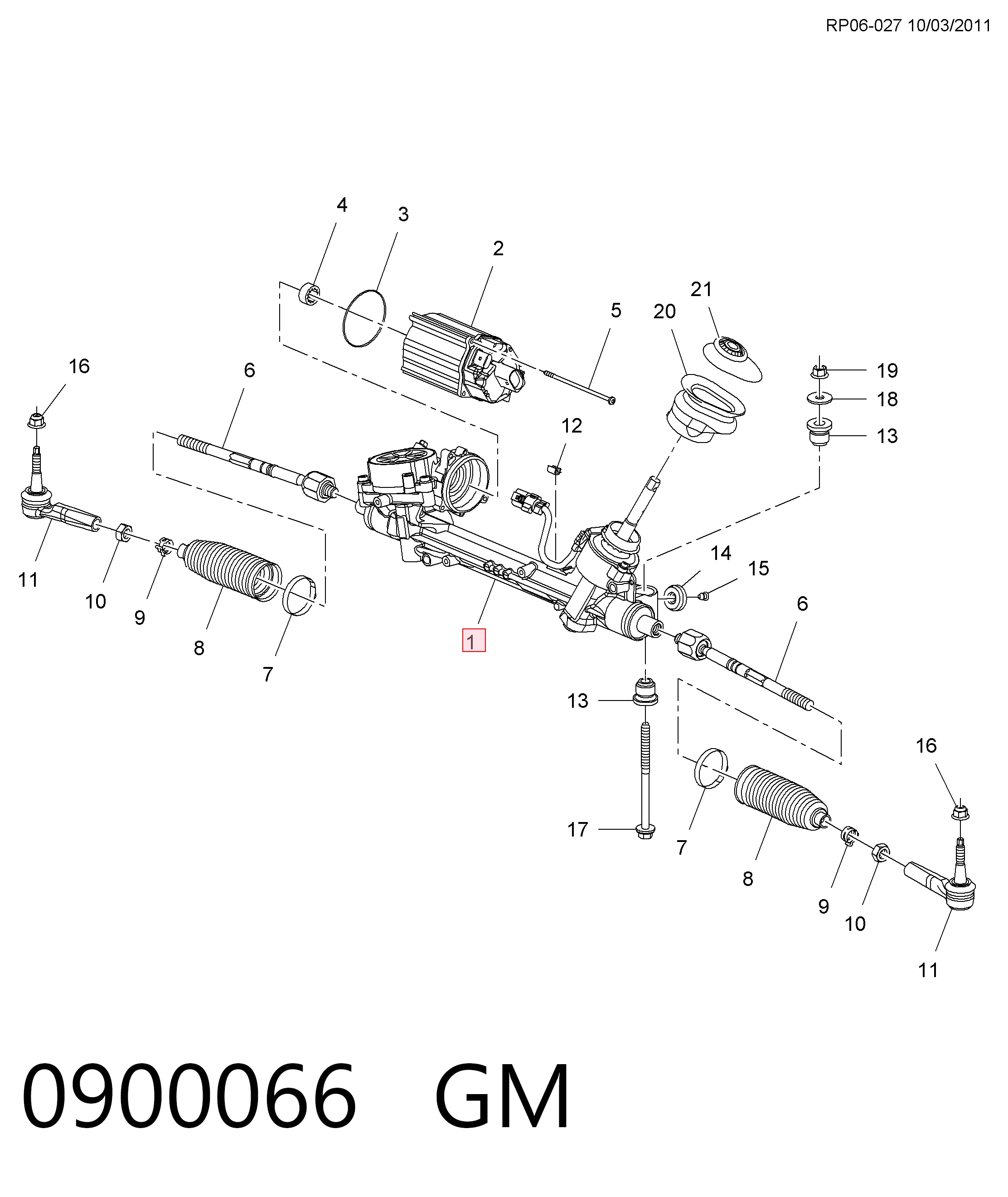 22967888 Rebuilt Управление рулевое в сборе