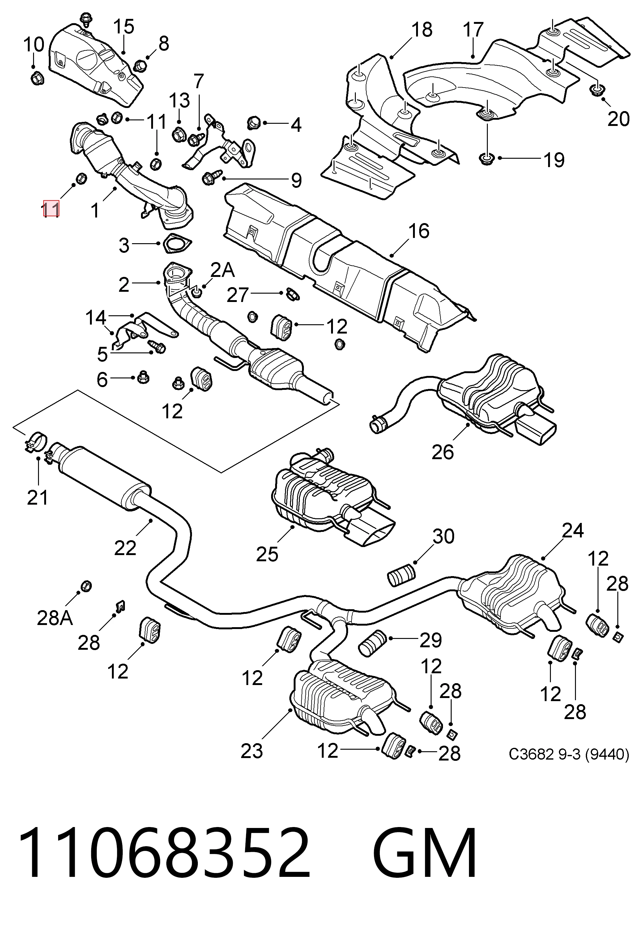 Гайка крепления приемной трубы глушителя (штанов) Porsche 059129601 цена, от 0.66 USD