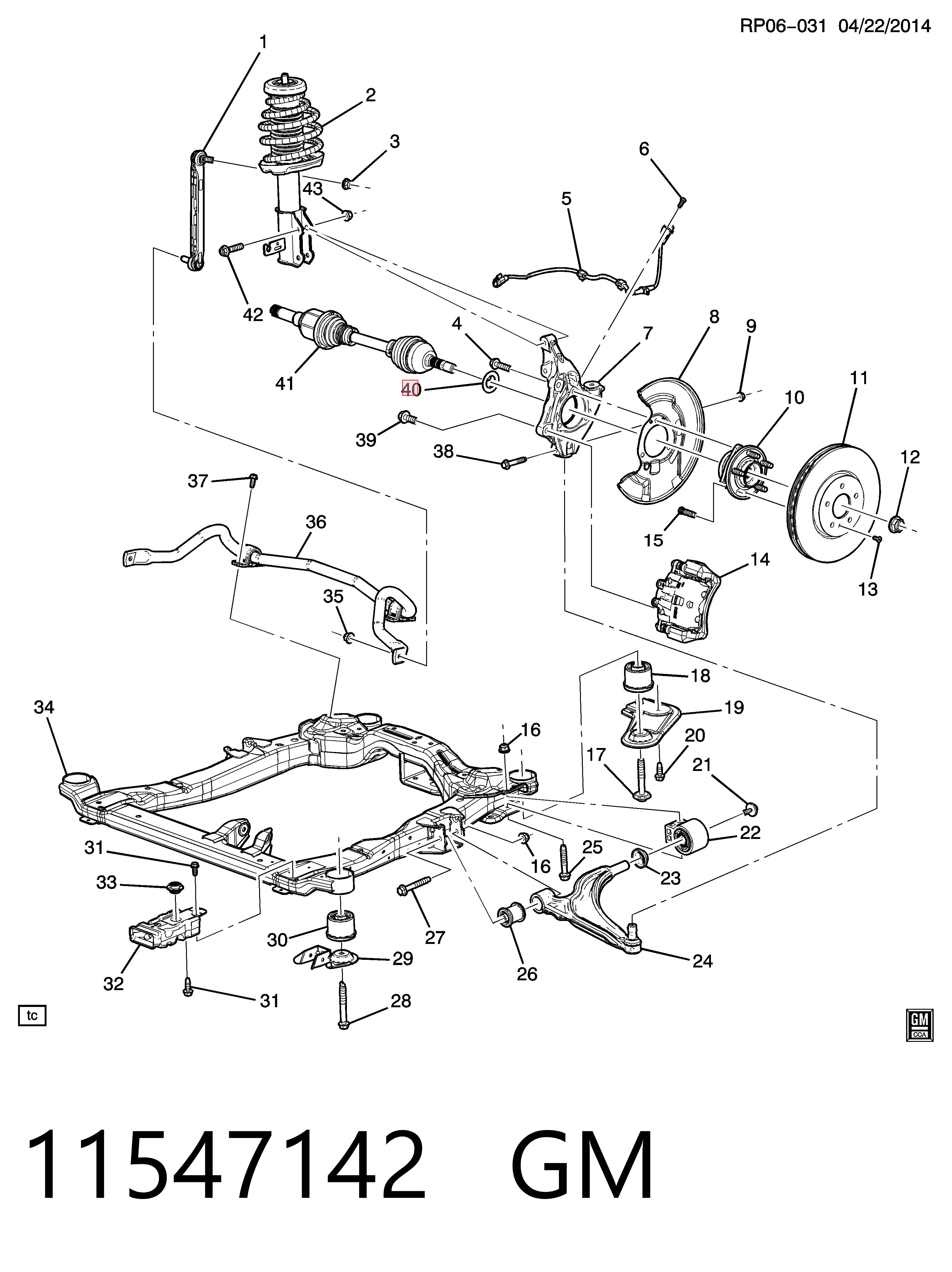 11547142 Peugeot/Citroen Кольцо стопорное подшипника передней ступицы
