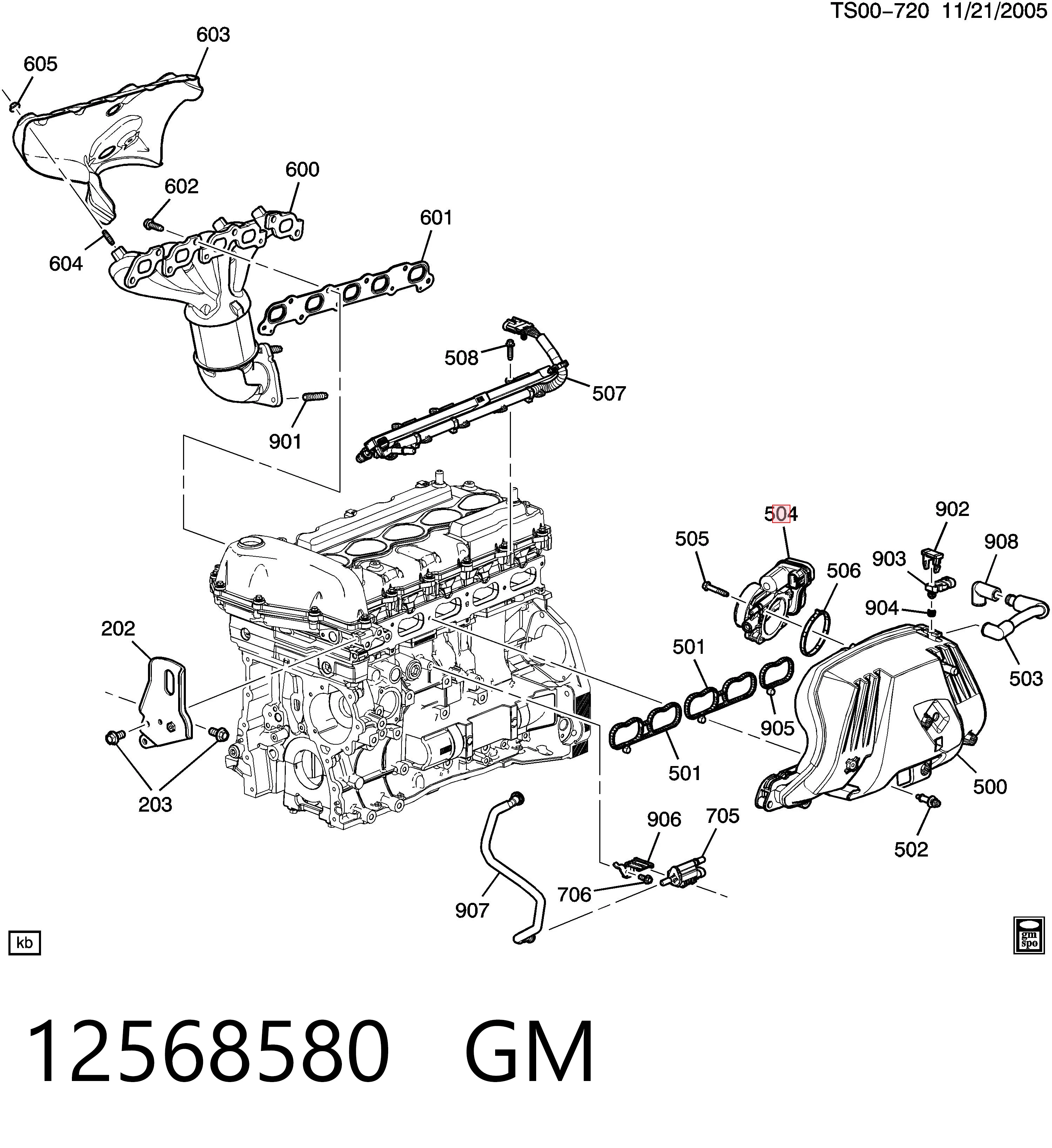 12568580 General Motors Дроссельная заслонка