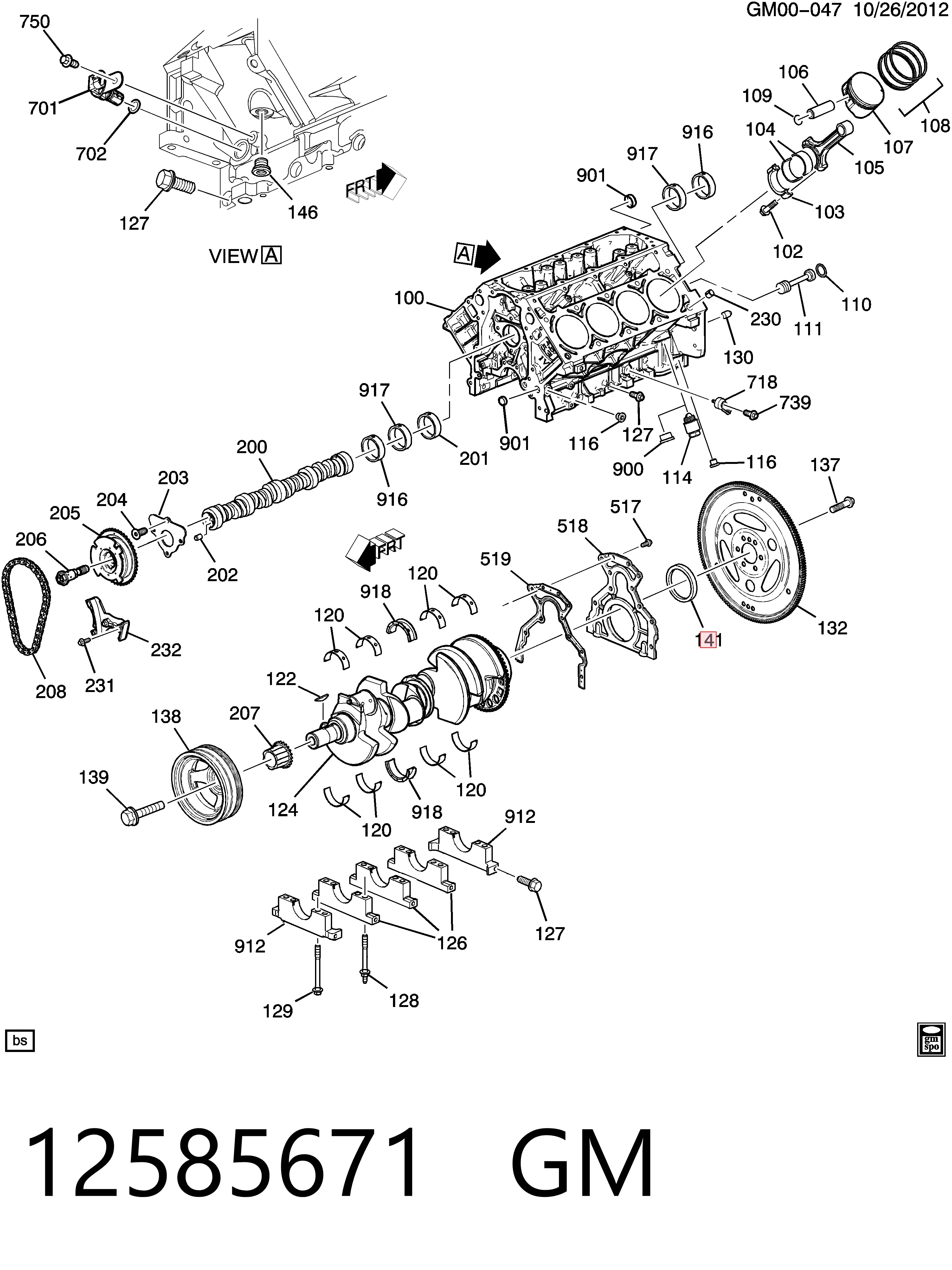 Купить 89060436 Opel Сальник коленвала задний