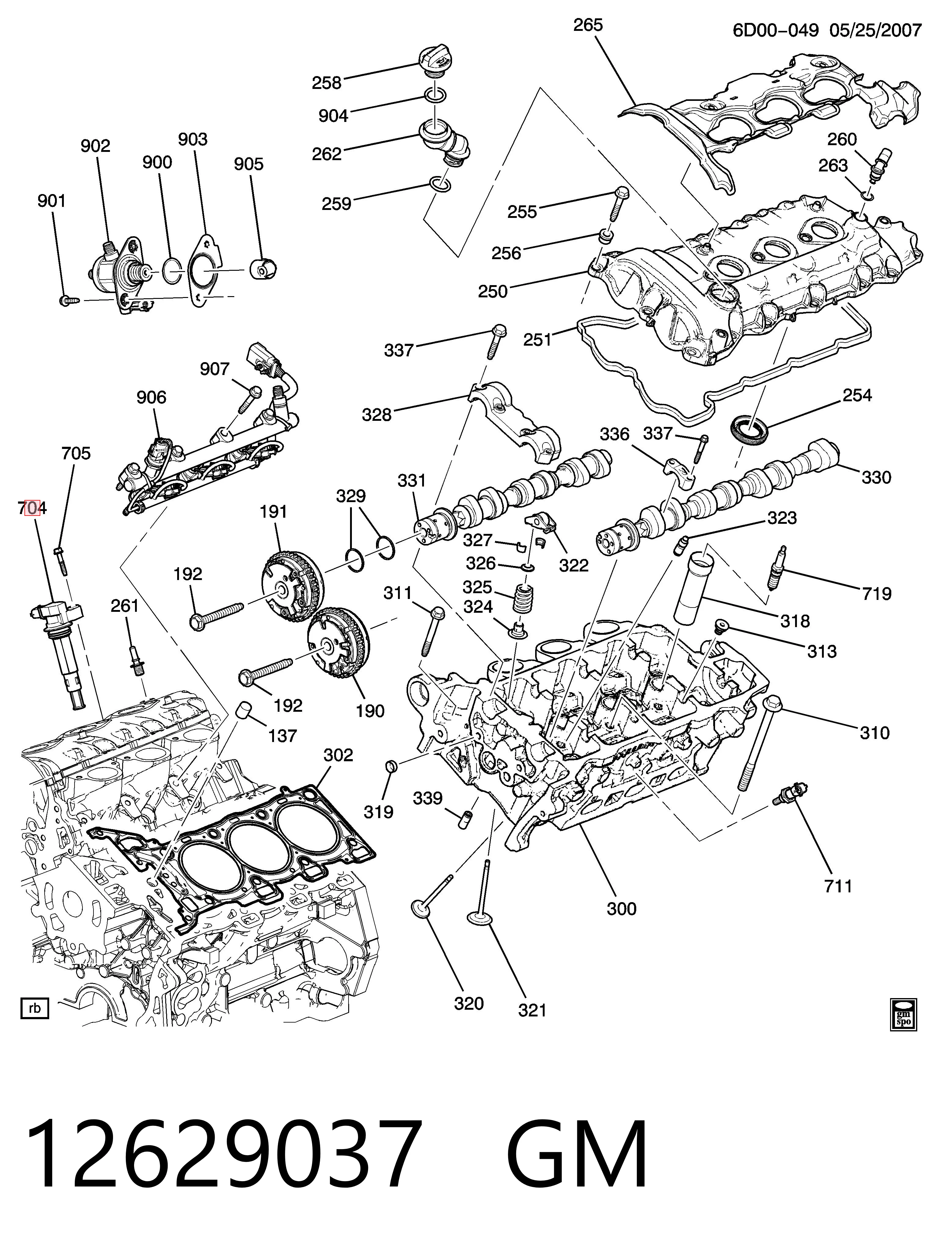 Катушка зажигания GM 12629037
