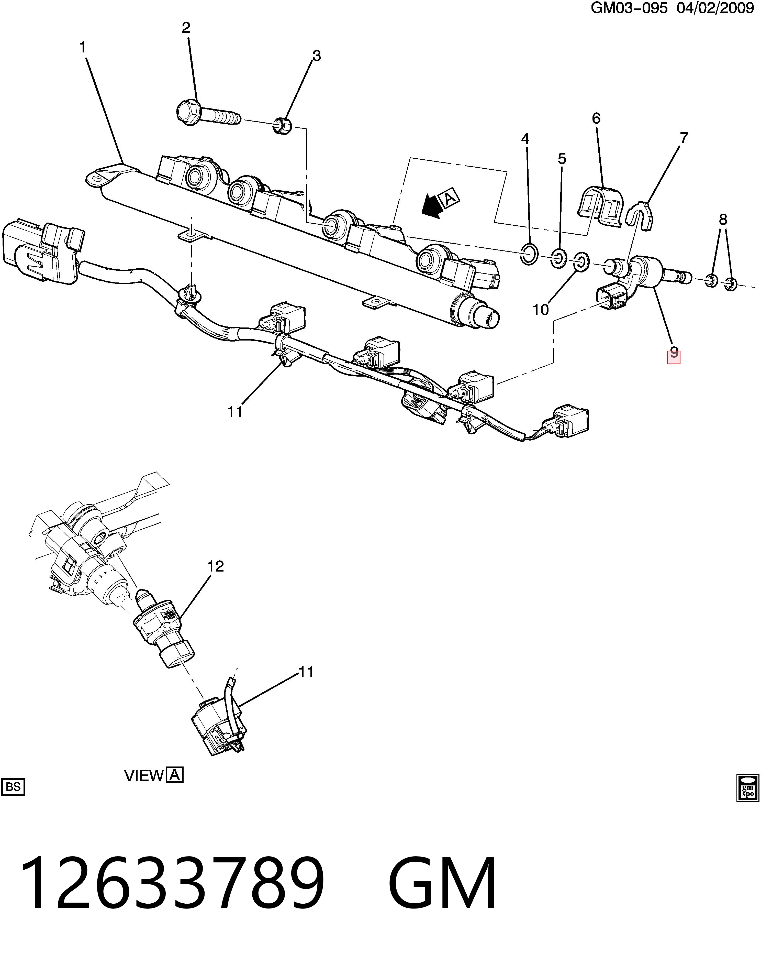 12633789 General Motors Топливные форсунки
