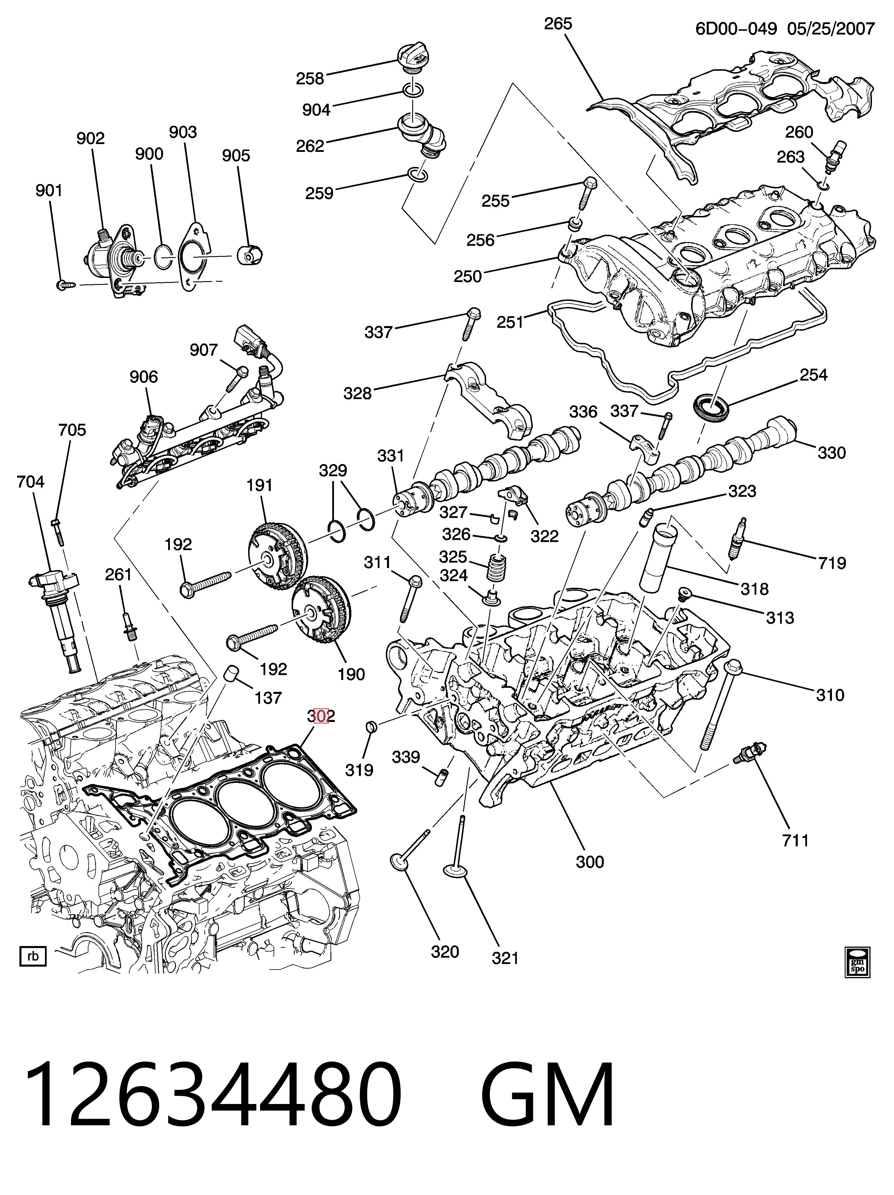 Прокладка головки блока цилиндров (ГБЦ), правая SAT ST0607308 цена, от 64.22 USD