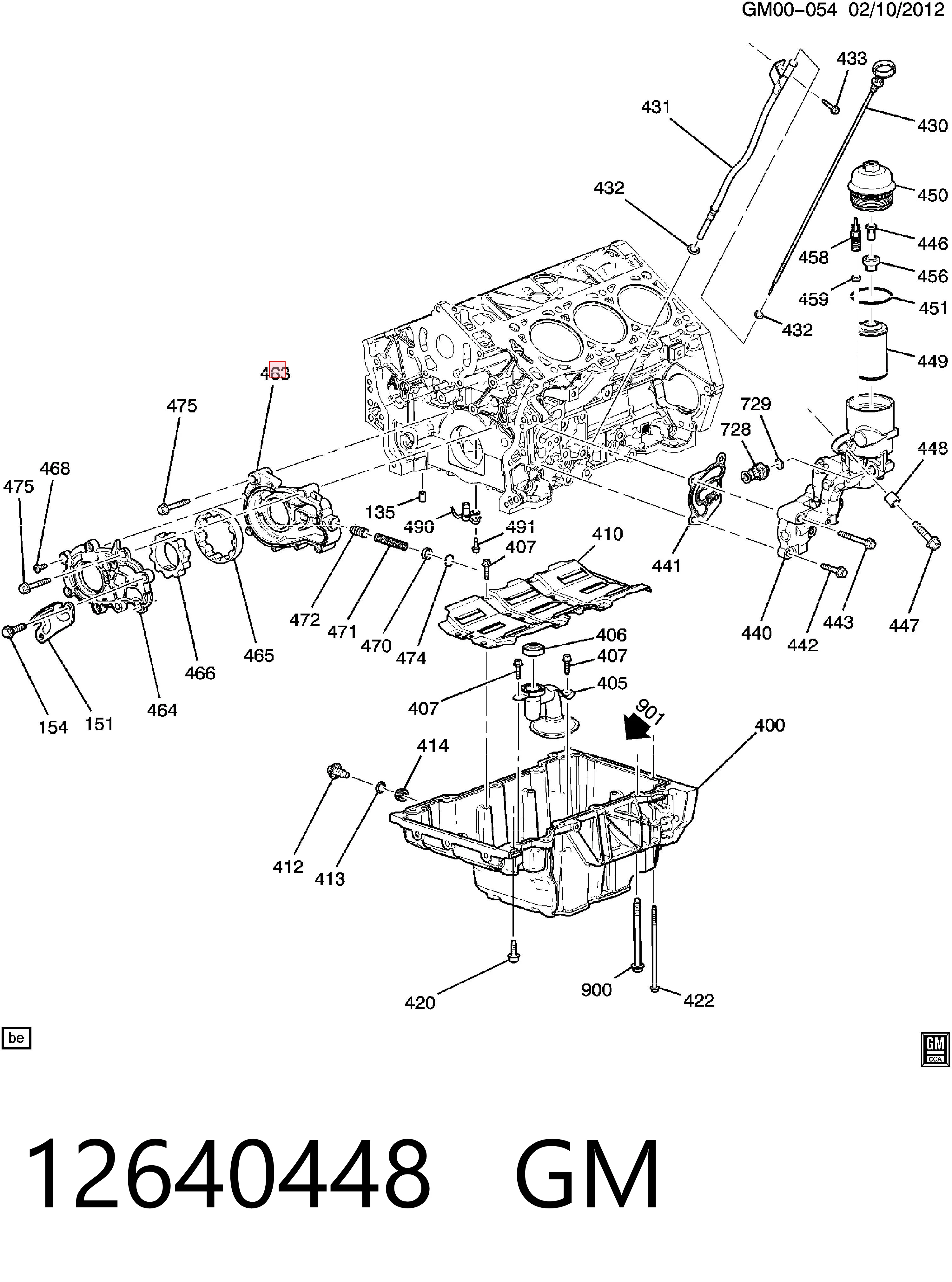 12640448 General Motors Масляный насос двигателя
