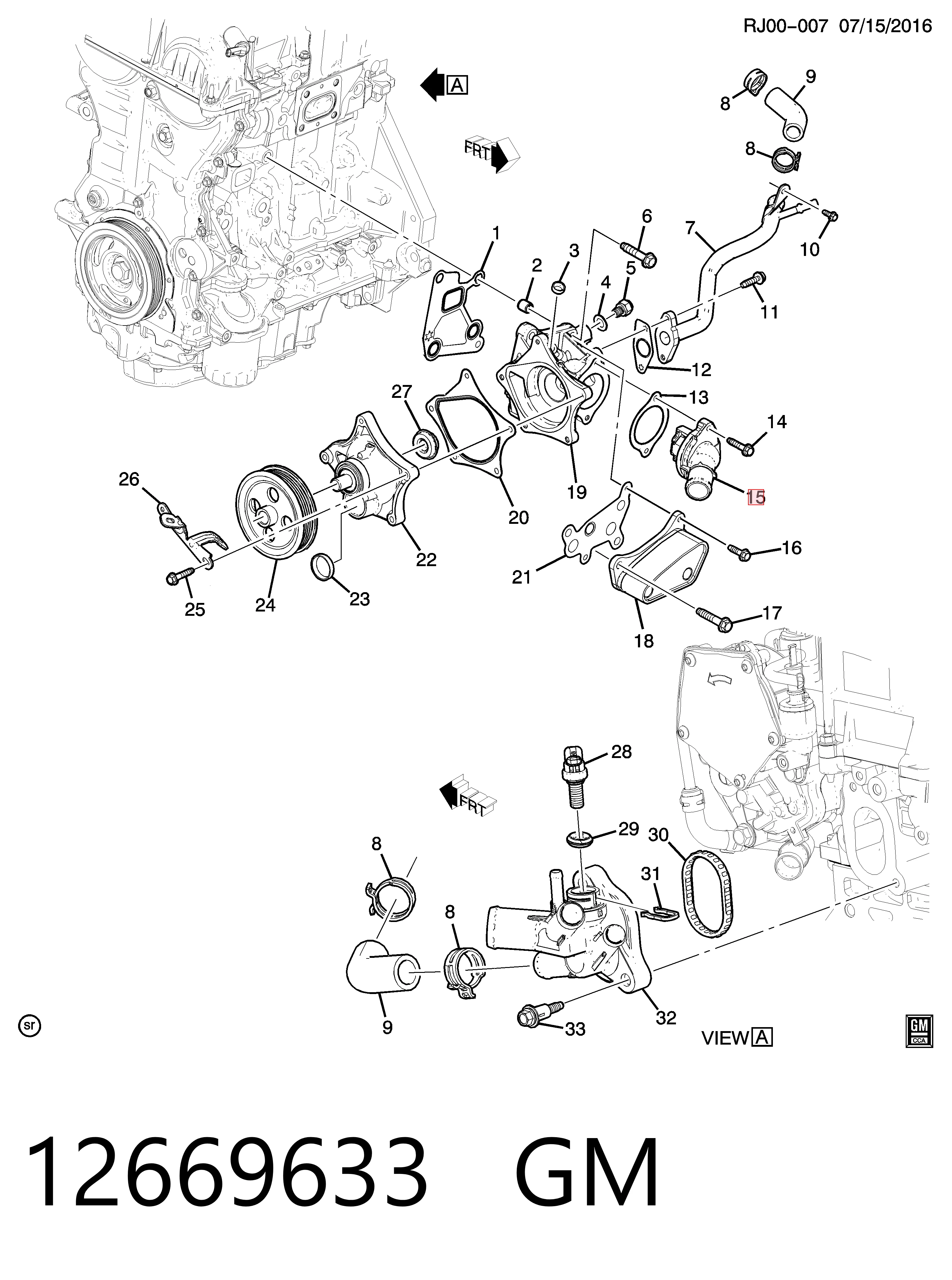 Авто термостат на Opel Mokka I J13
