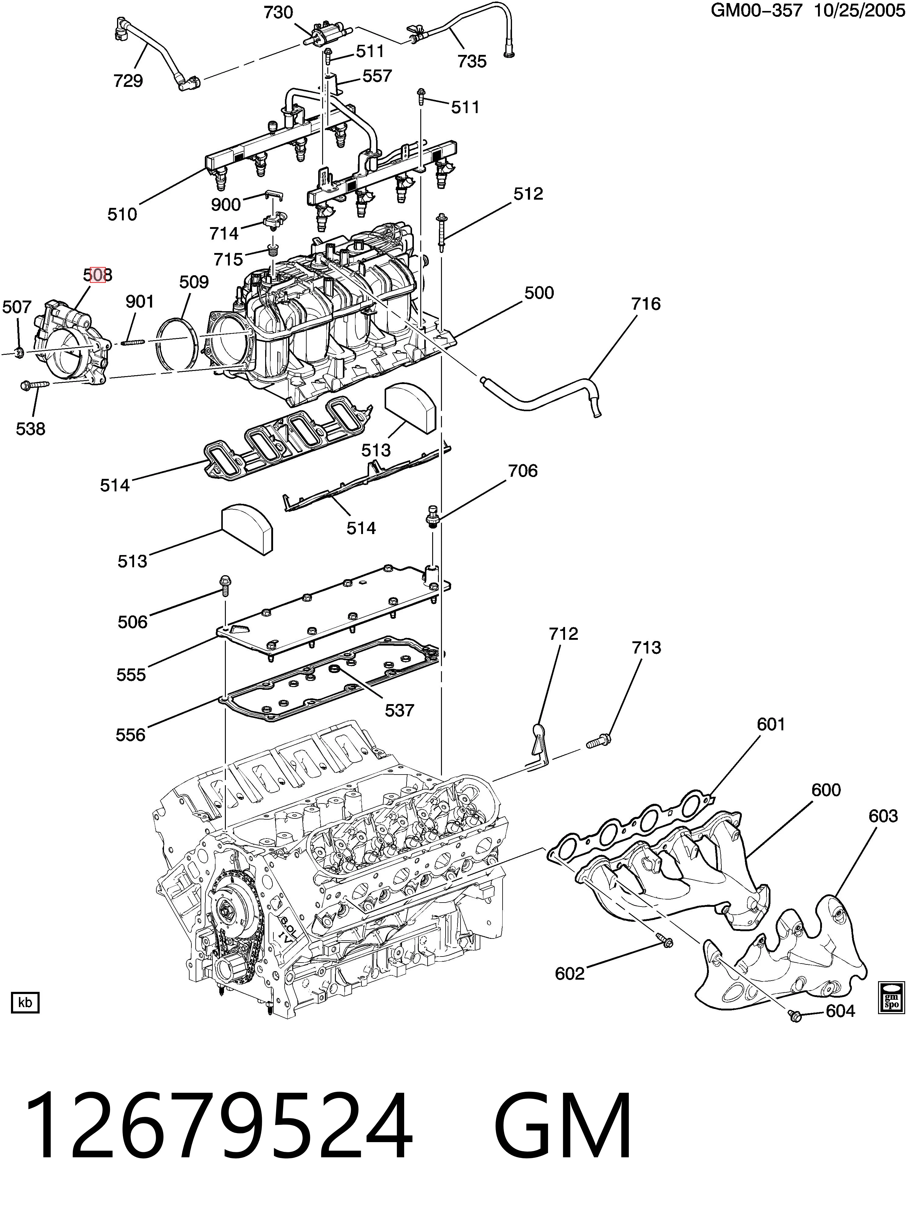 12679524 General Motors Дроссельная заслонка