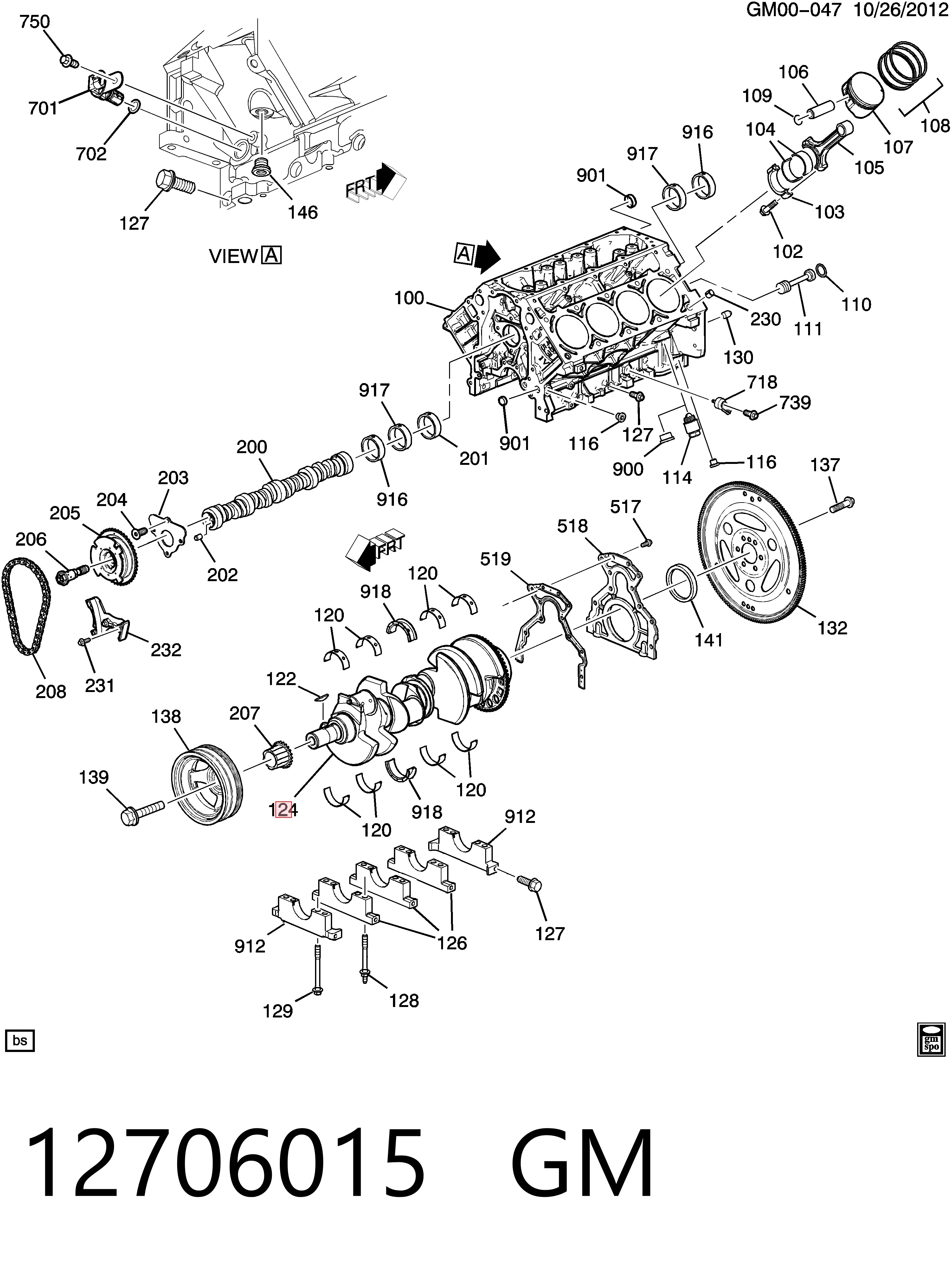 12685659 Opel Коленвал двигателя