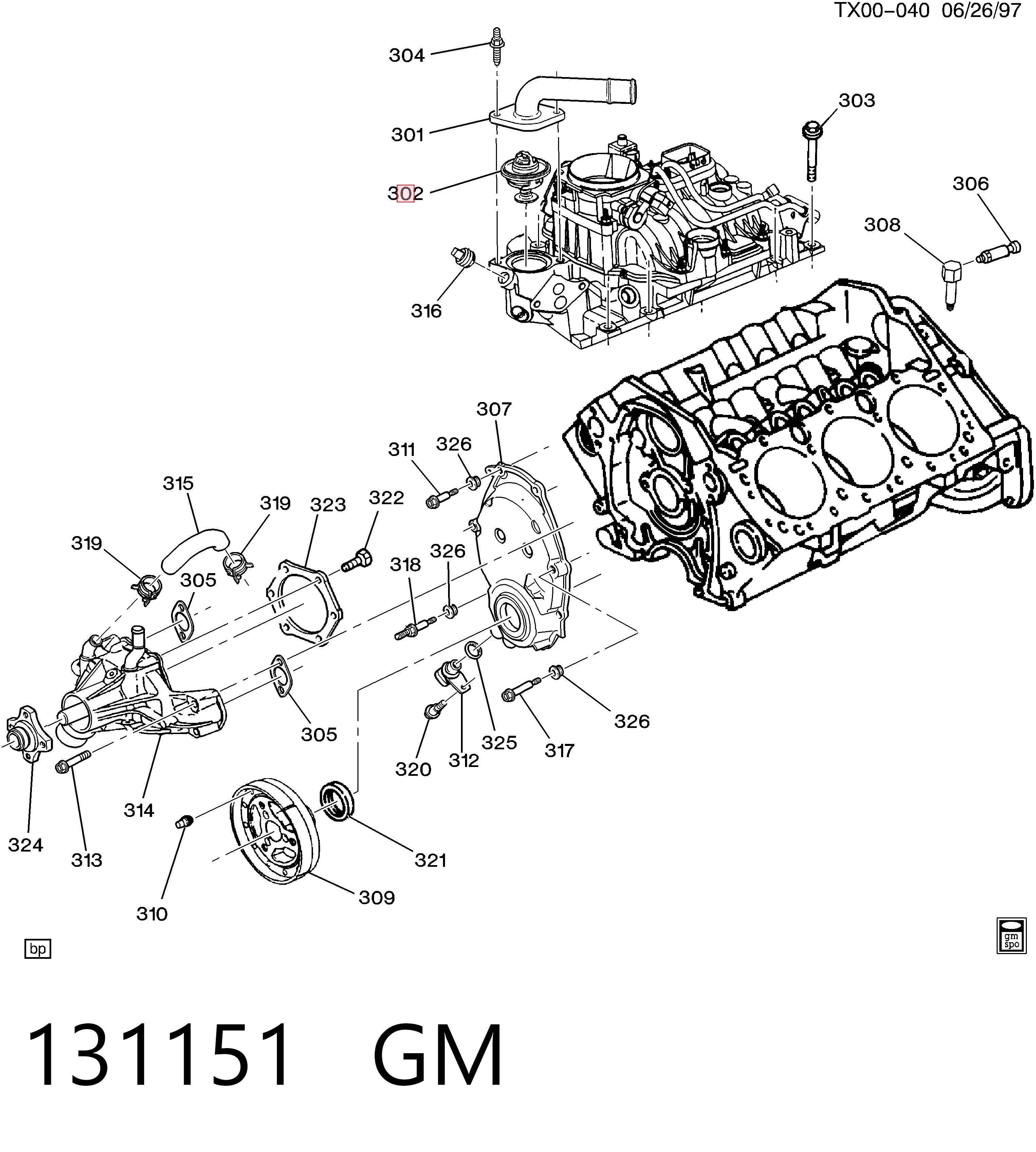 131151 General Motors Авто термостат