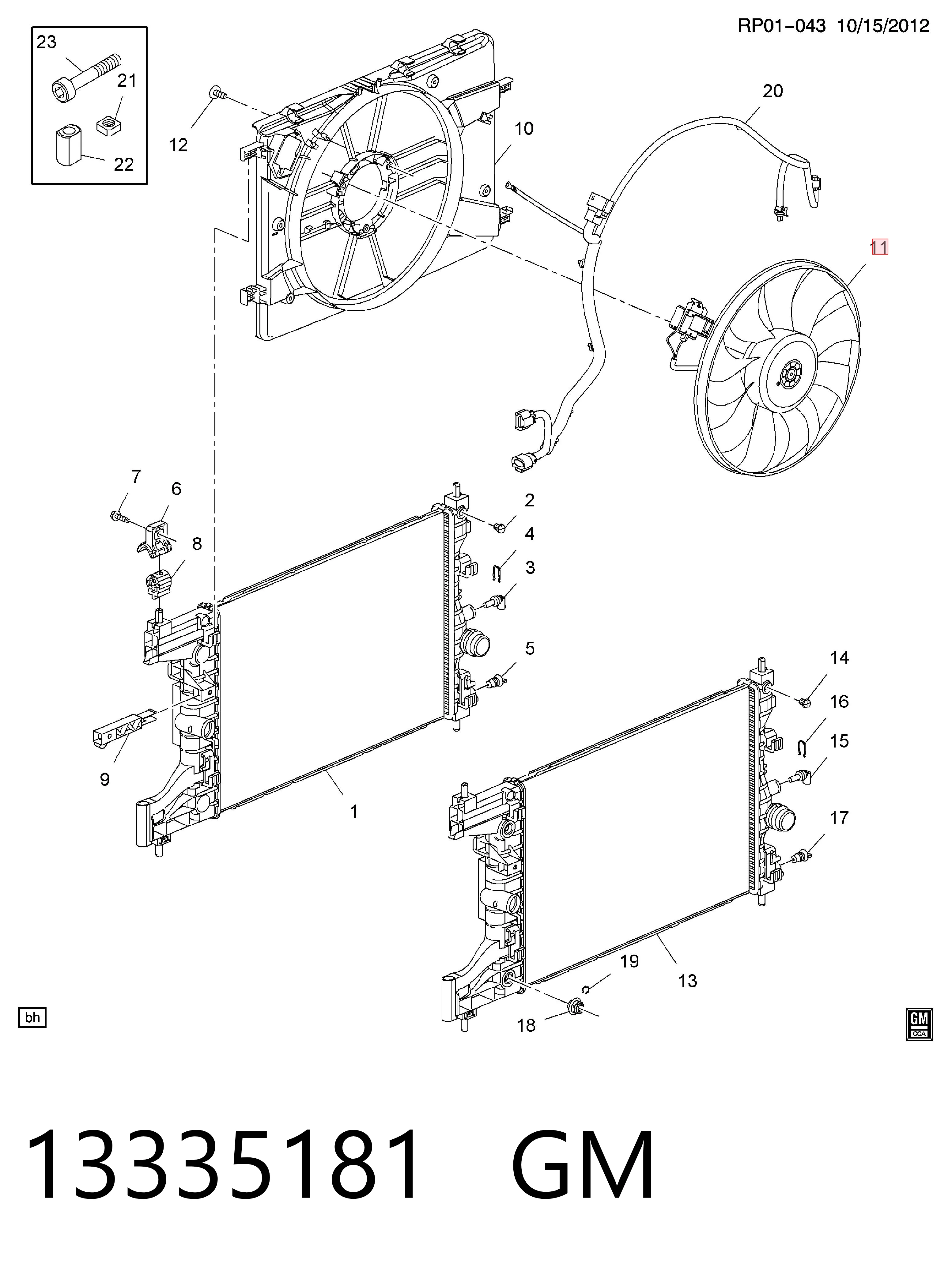 13427159 Peugeot/Citroen Вентилятор радиатора