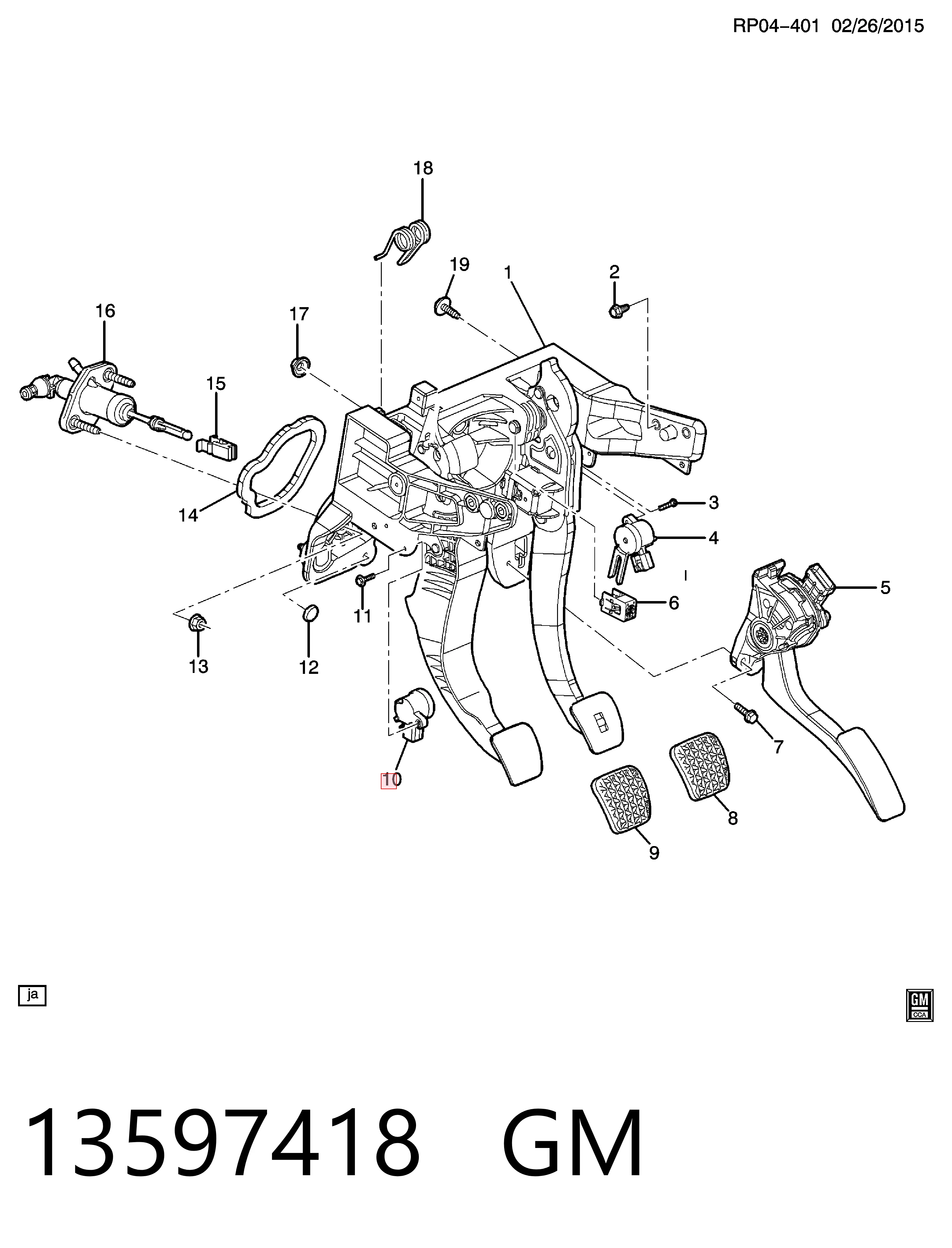 13597418 Peugeot/Citroen Датчик включения сцепления