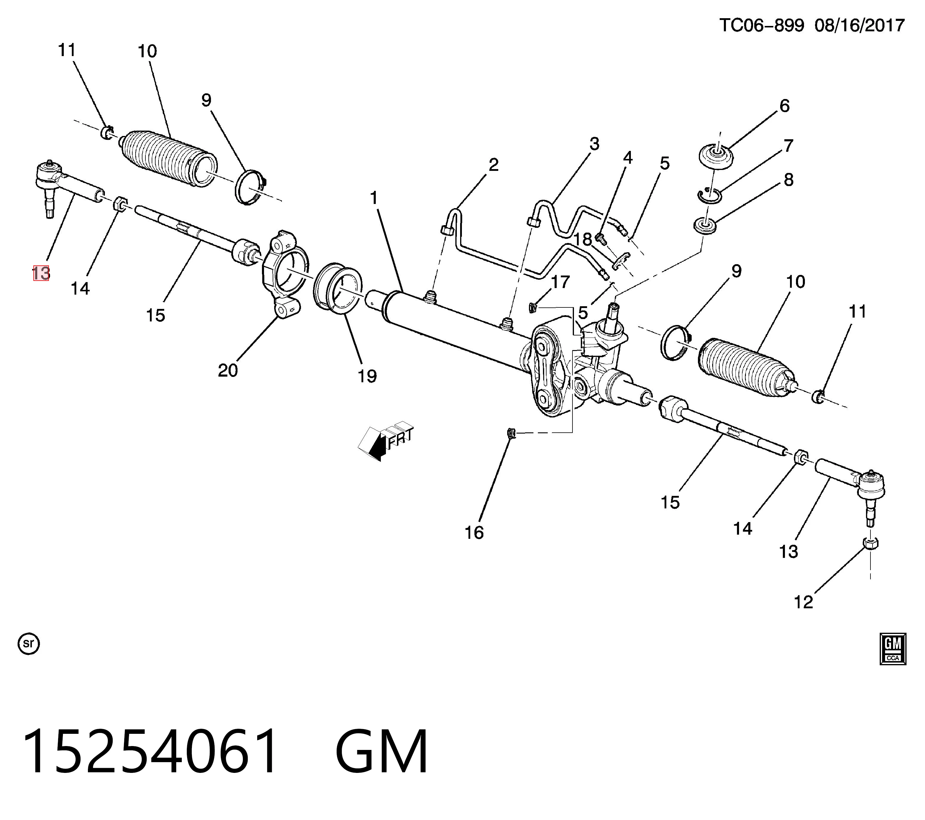  Рулевой наконечник Cadillac Escalade 3